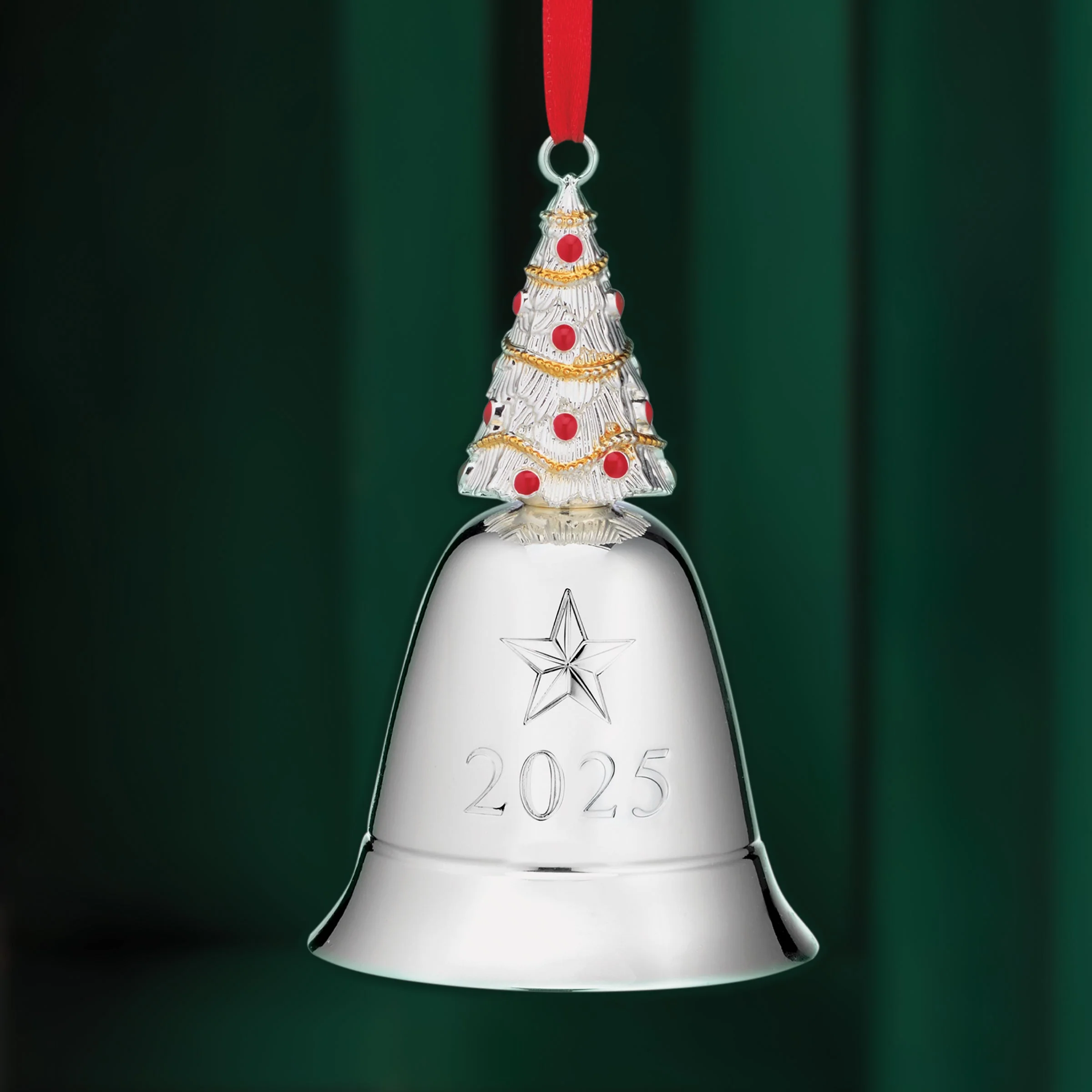 2025 Musical Bell Silverplate Ornament - Image 2