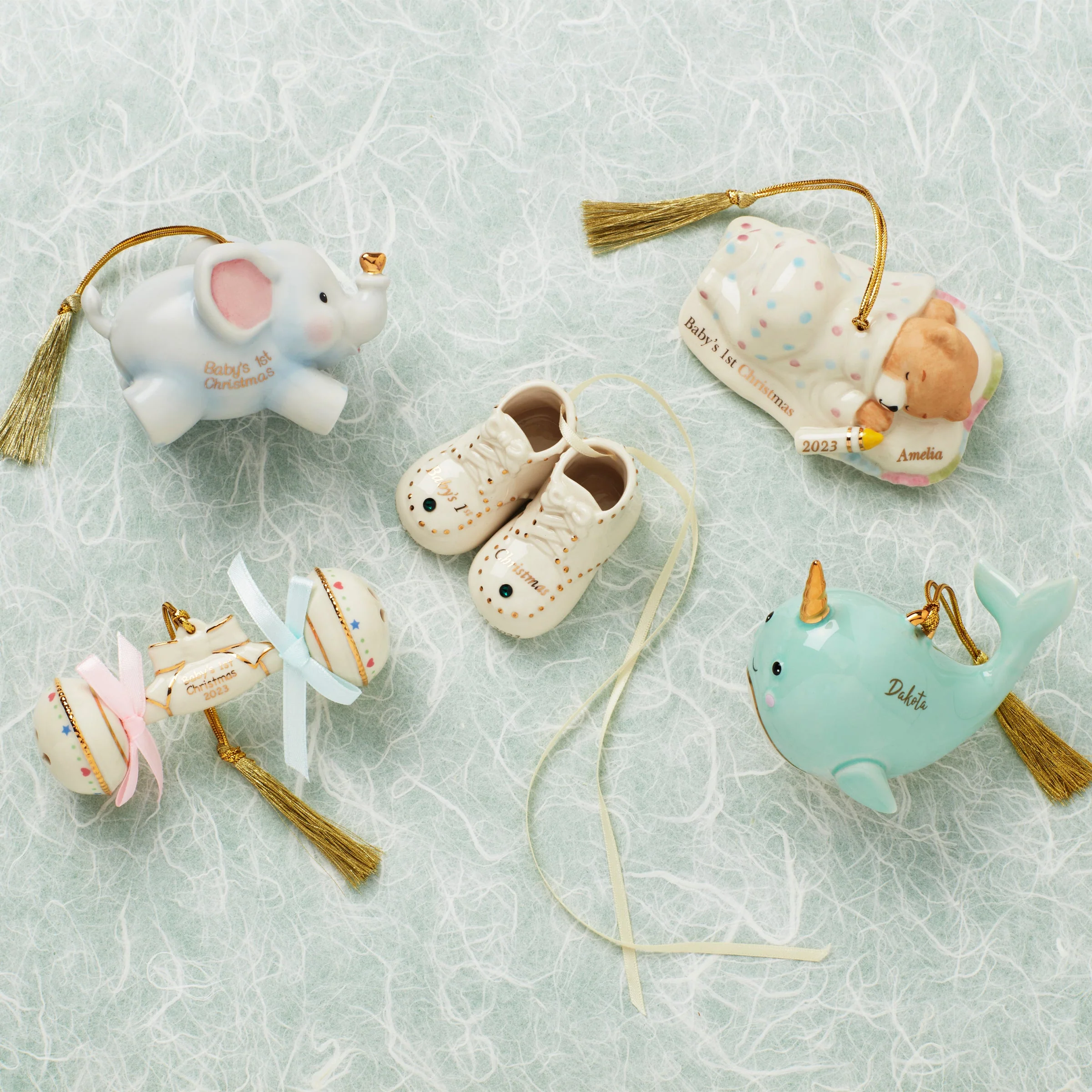 Personalized Baby's Teddy Bear Ornament - Image 3