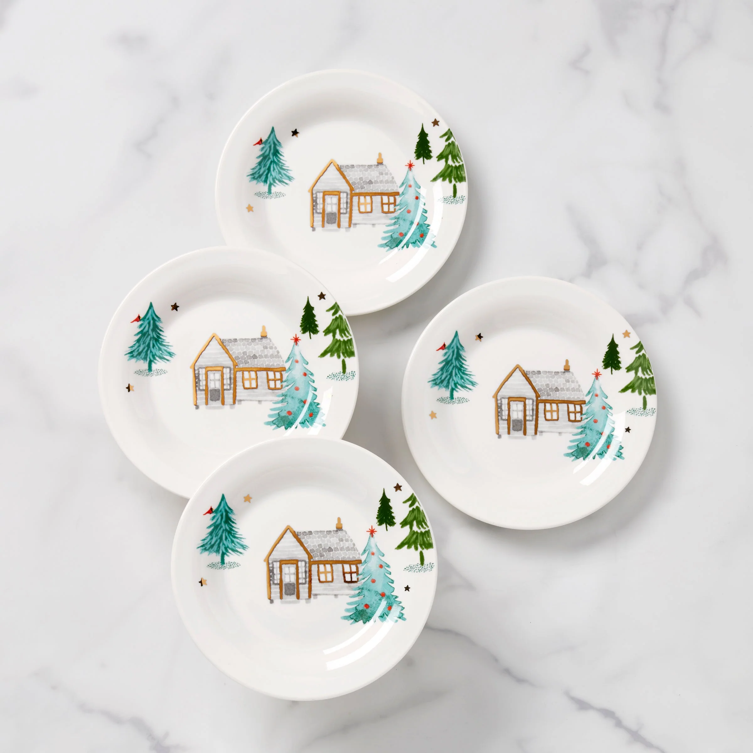 Balsam LaneTidbit Plates, Set of 4