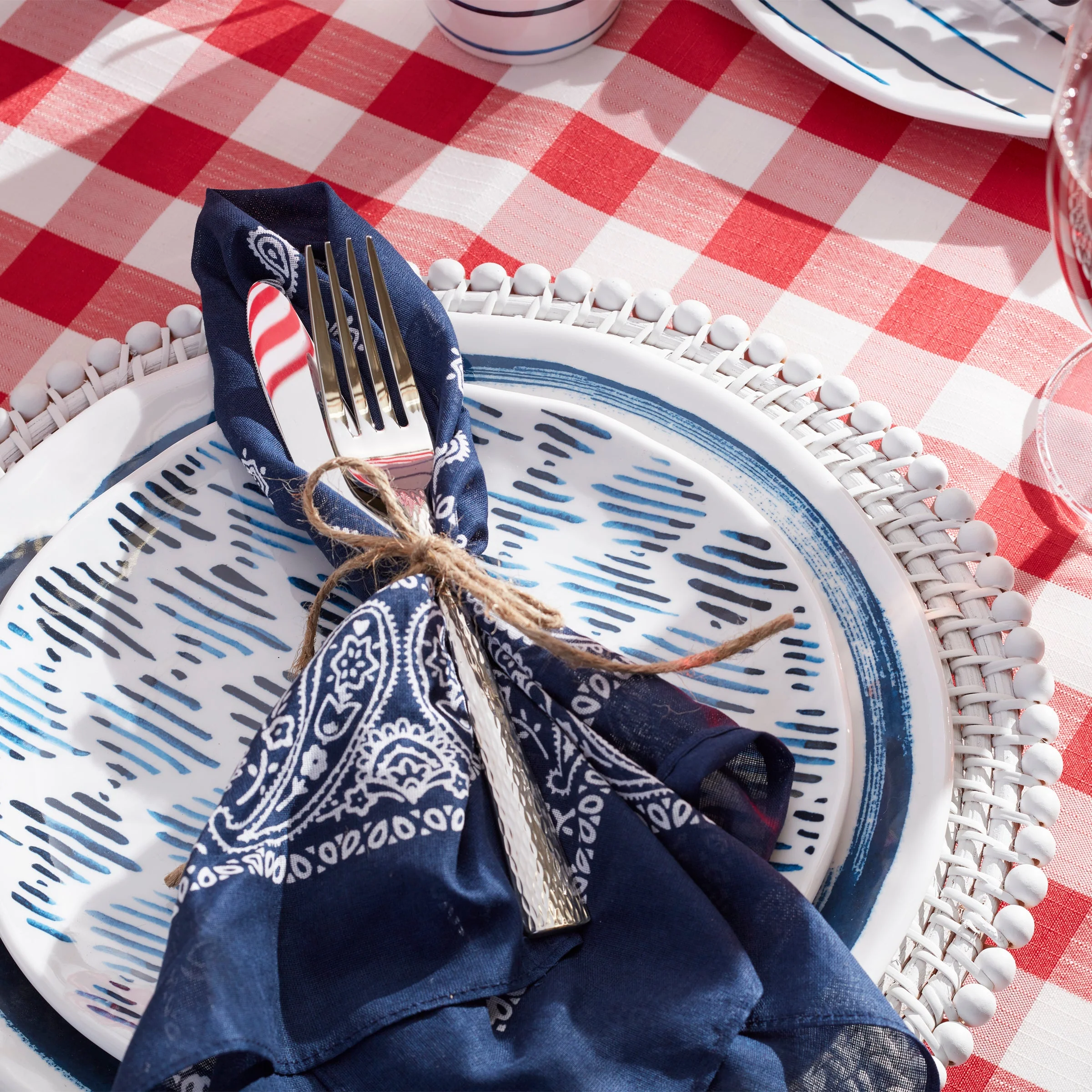 Blue Bay Melamine Dinner Plates, Set of 4 - Image 5