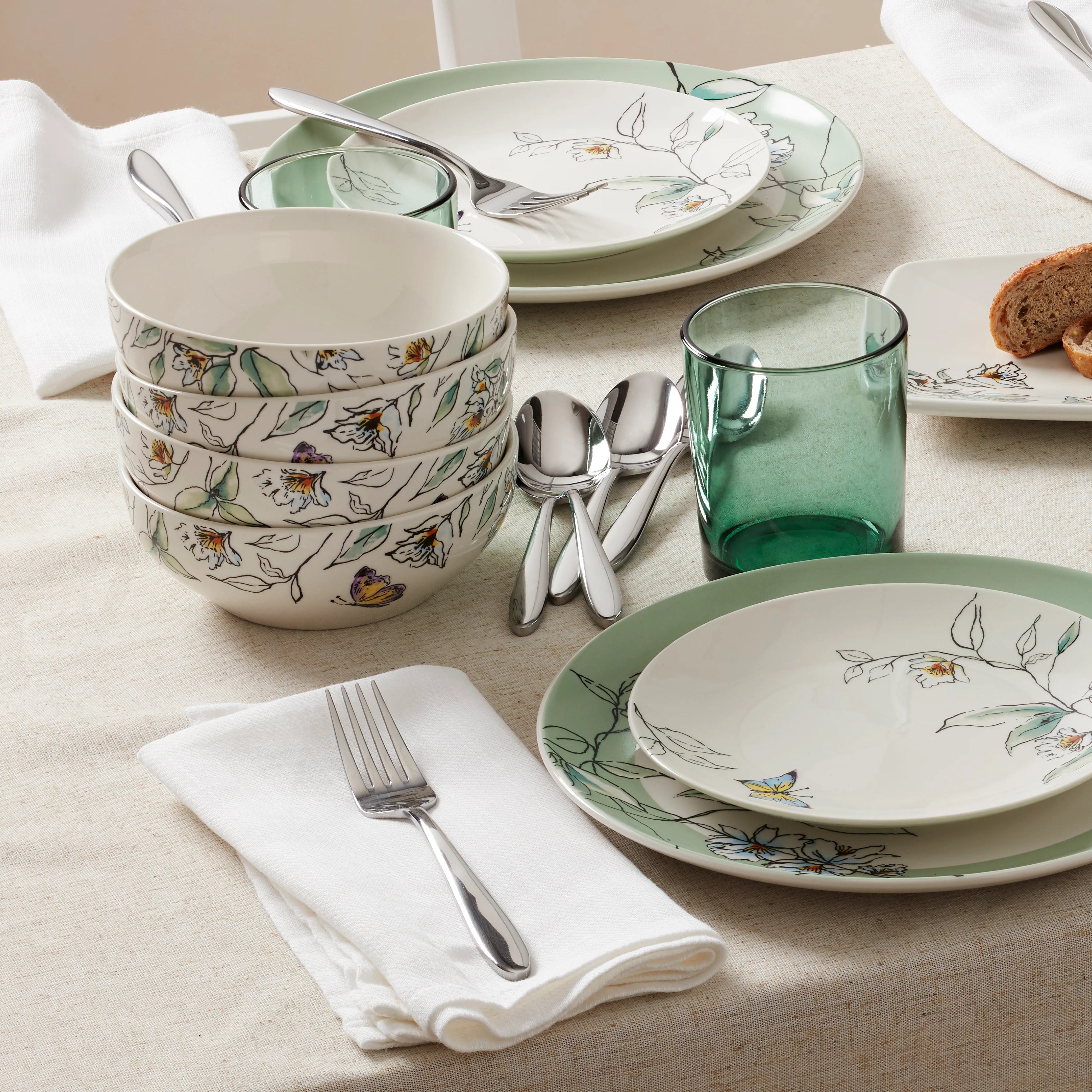 Botanica 12-Piece Dinnerware Set - Image 6