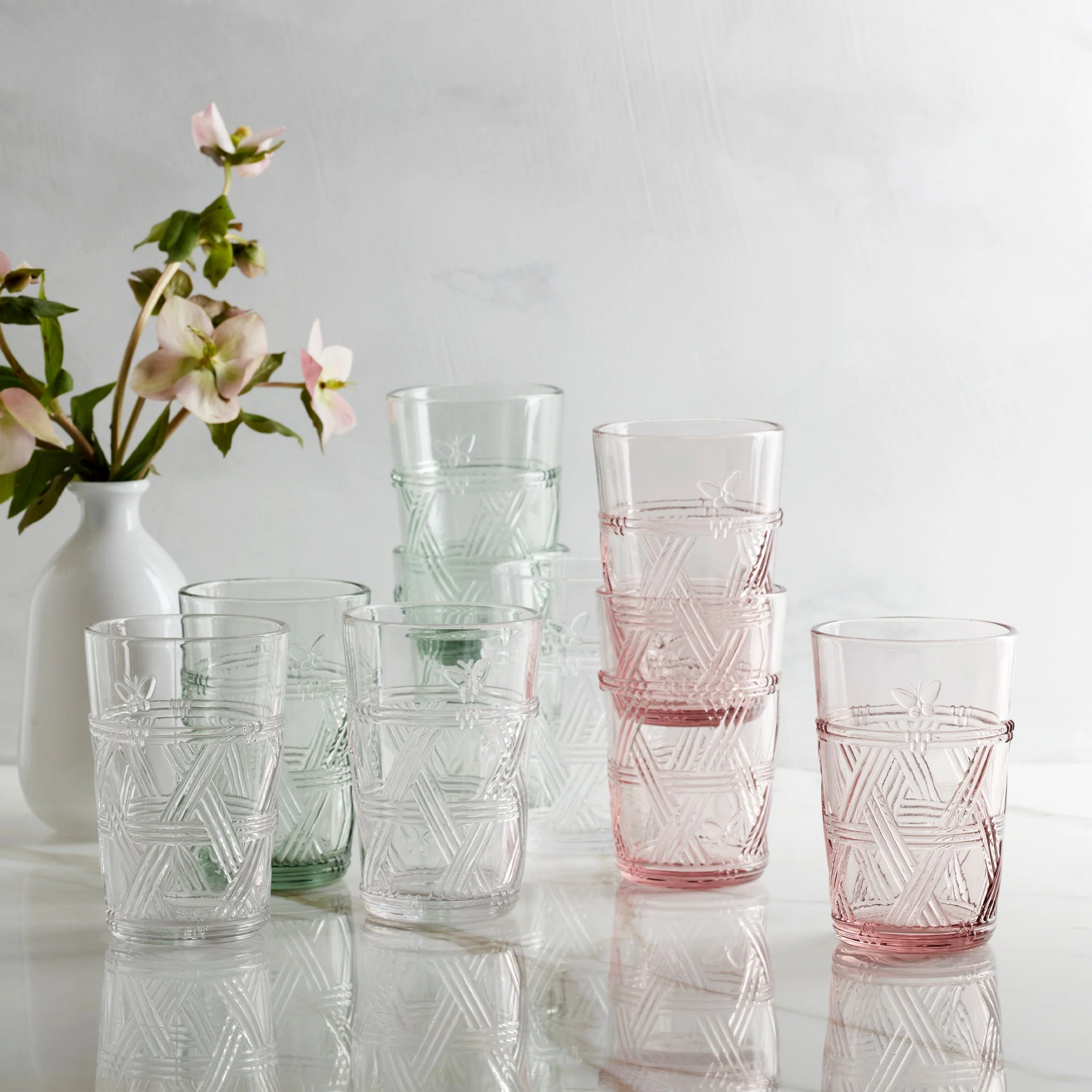 Butterfly Meadow Green Tall Glasses, Set of 4 - Image 4