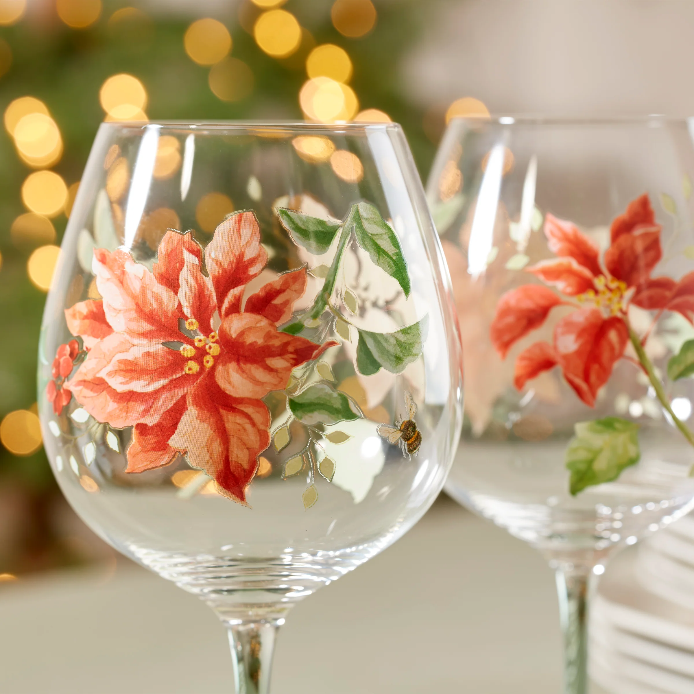 Butterfly Meadow Holiday Balloon Glasses, Set of 4 - Image 4