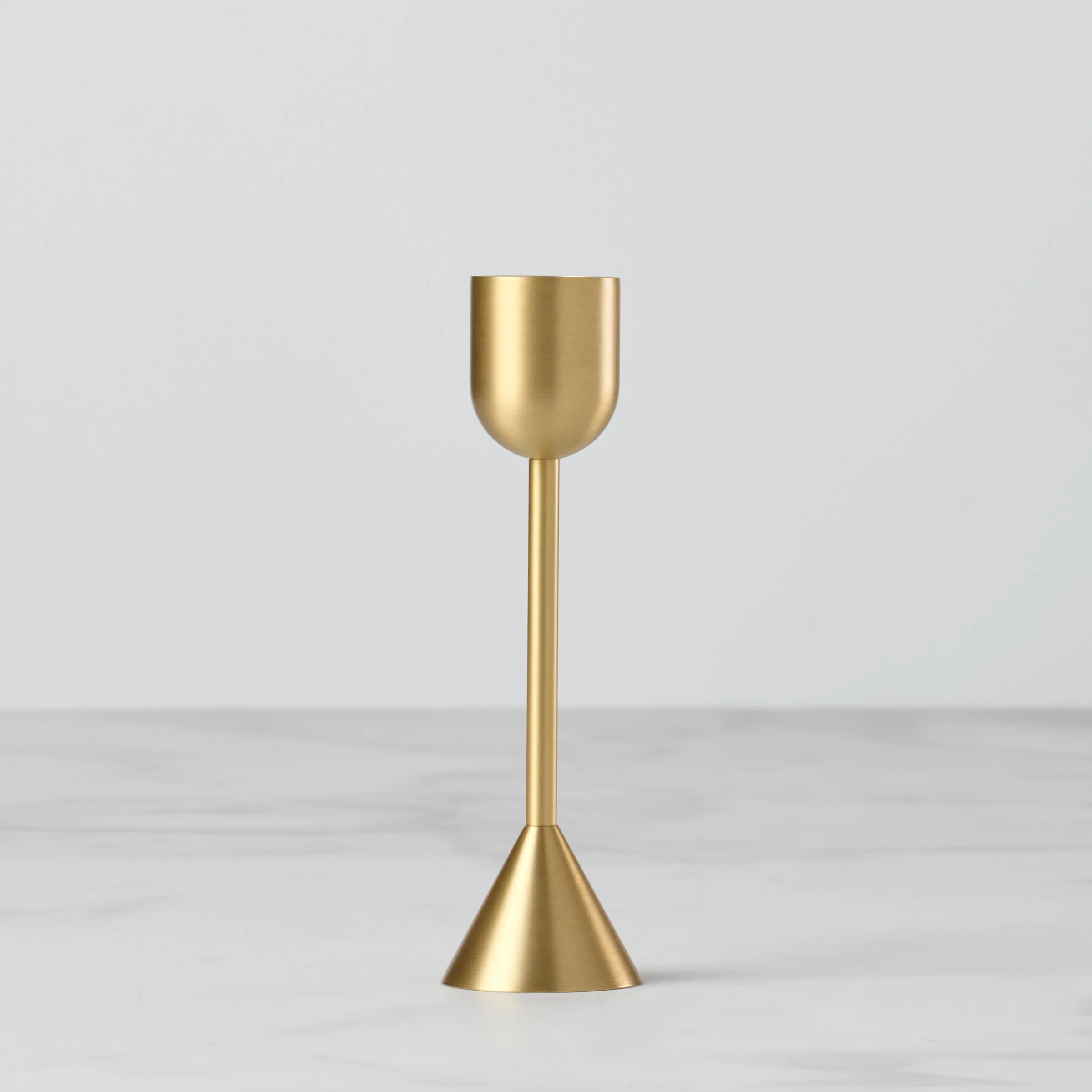 Light Gold Tall Taper Candle Holder