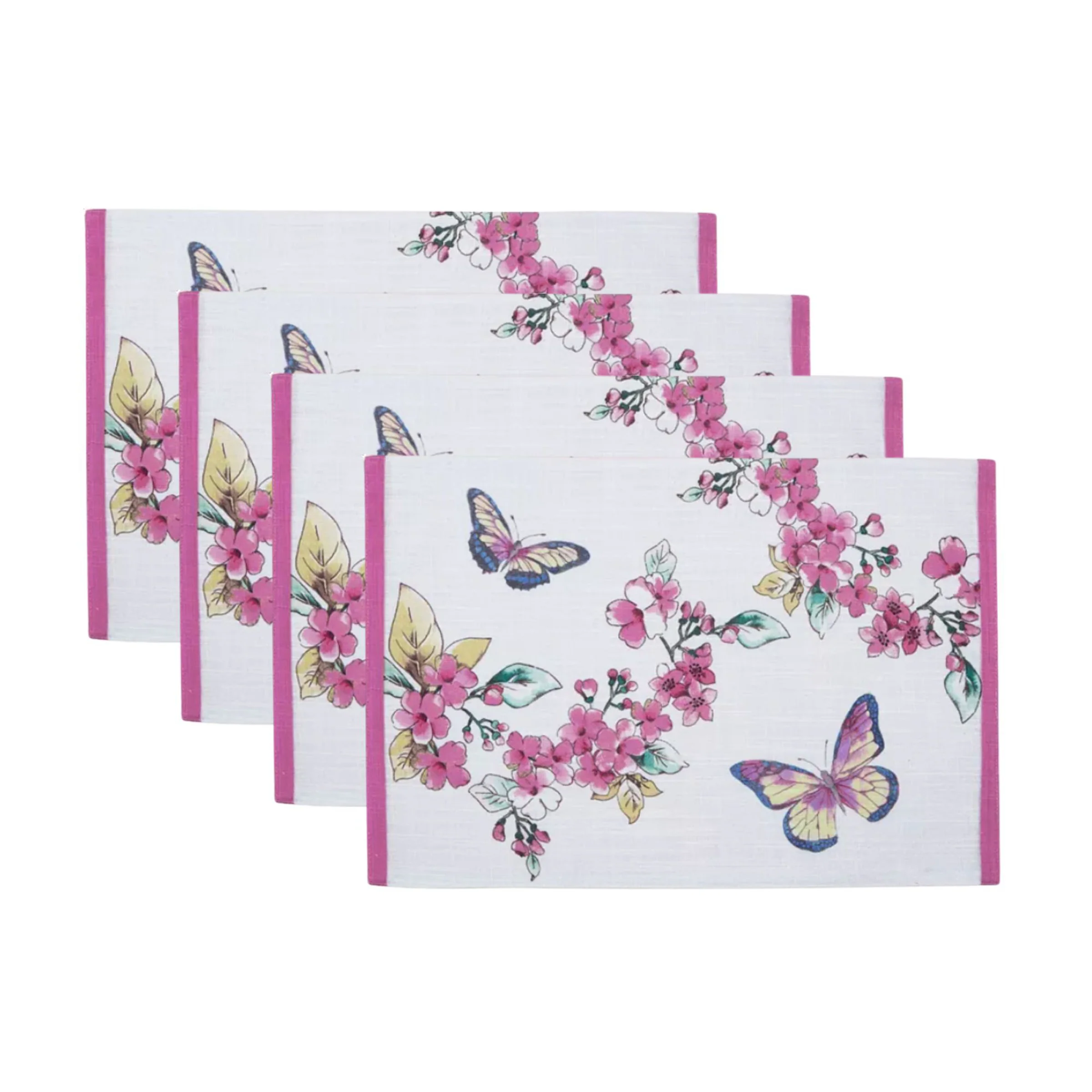 Butterfly Meadow Floral Placemats, Set of 4