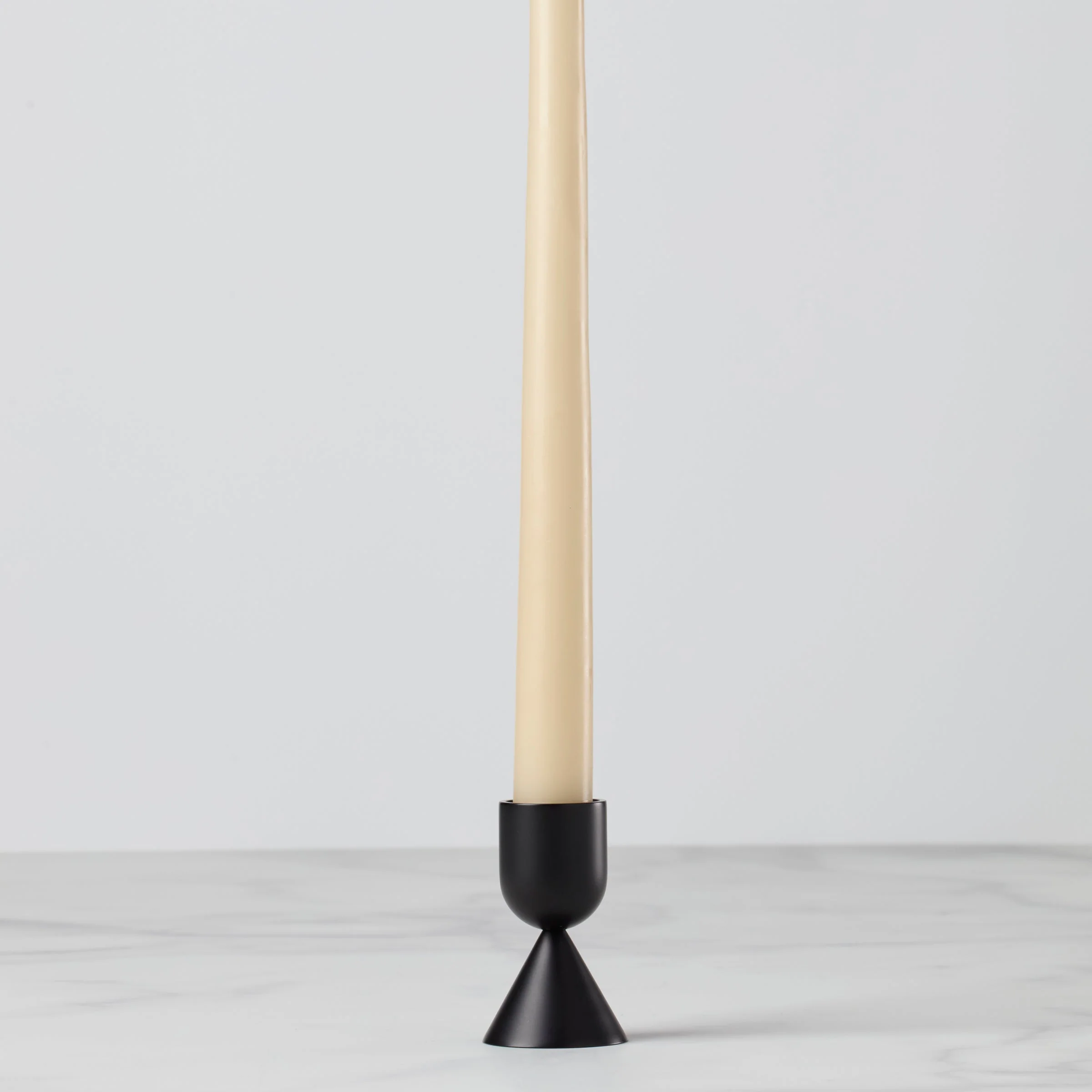 Onyx Brass Short Taper Candle Holder - Image 2
