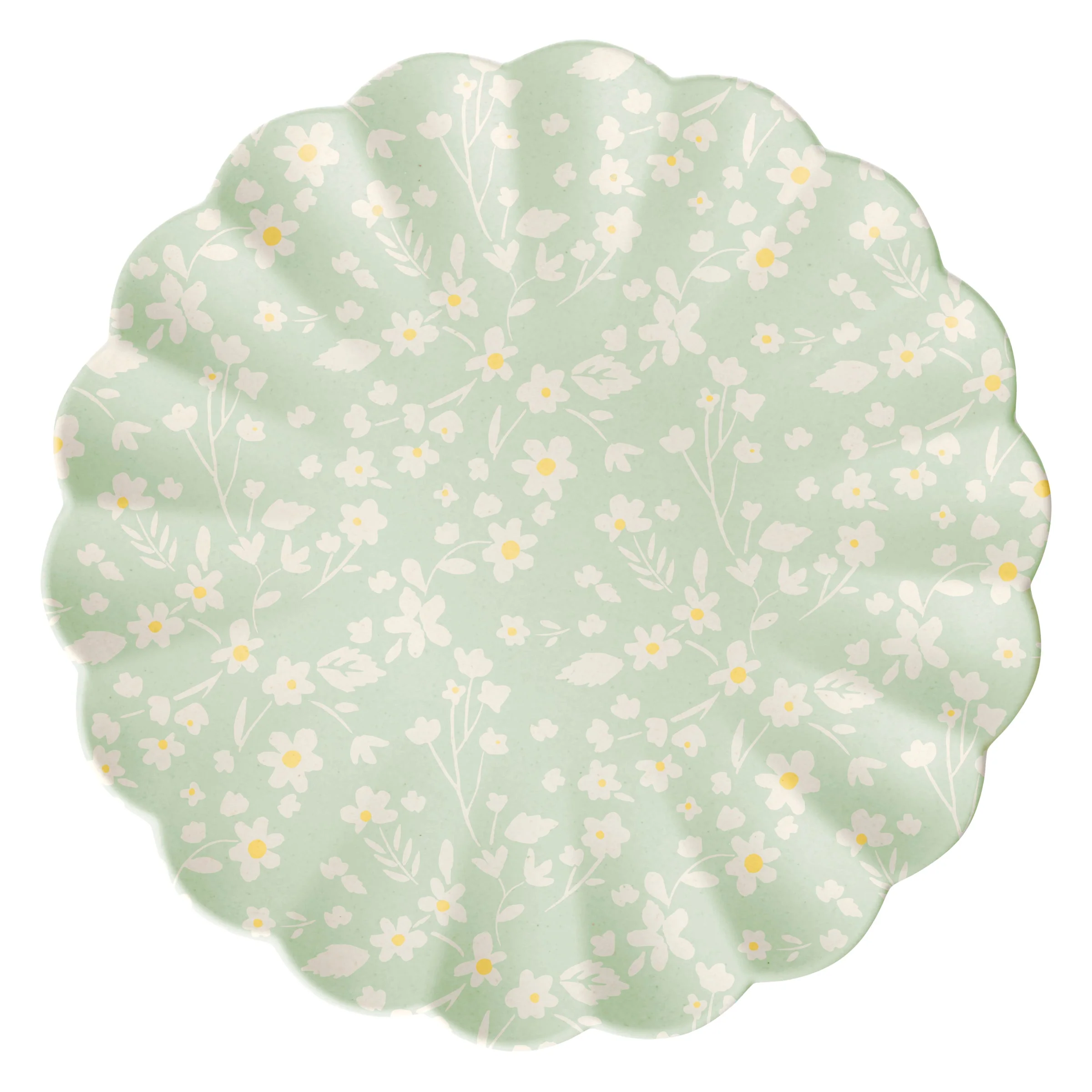 Floral Assorted Bamboo Large Plates, Set of 6 - Image 6