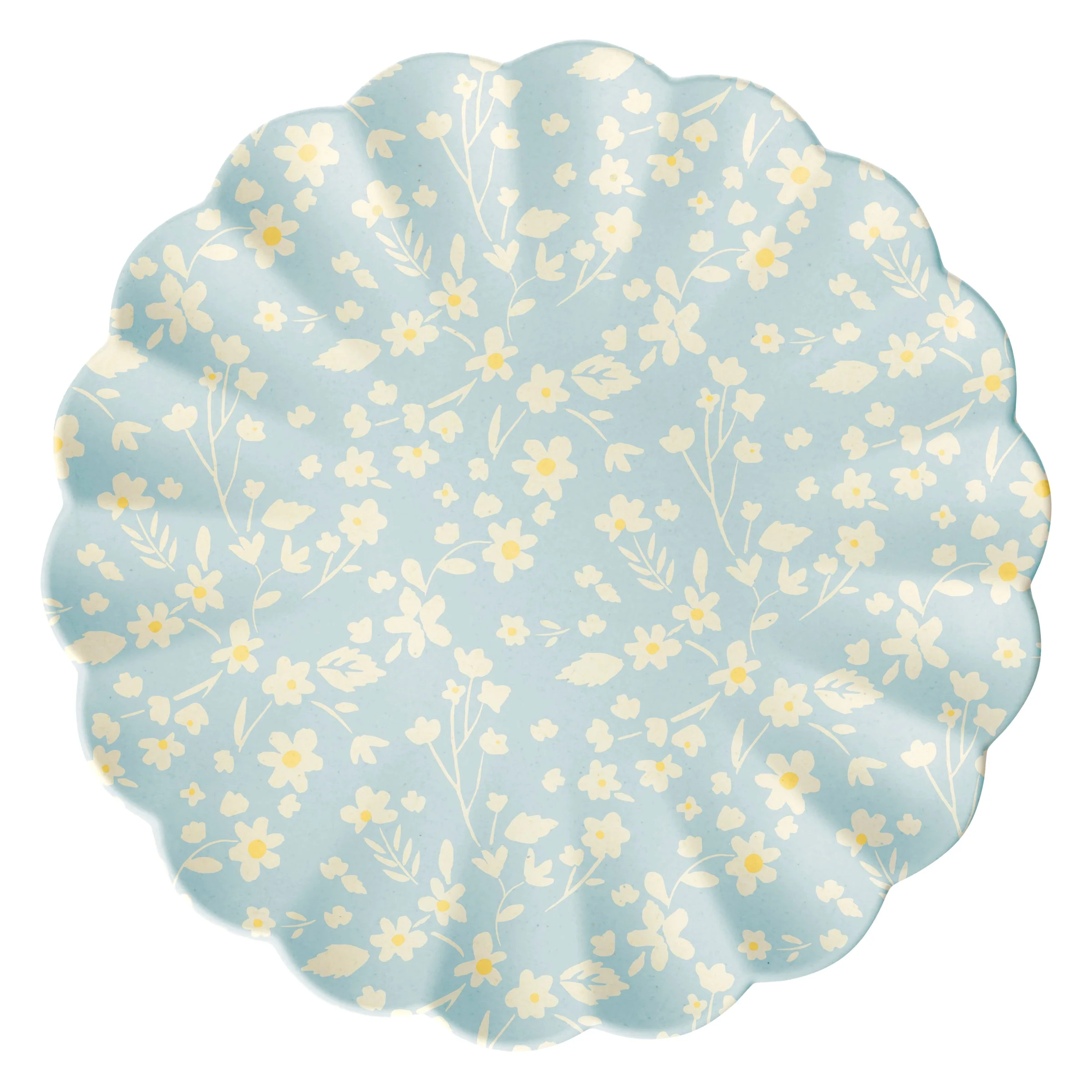 Floral Assorted Bamboo Large Plates, Set of 6 - Image 8