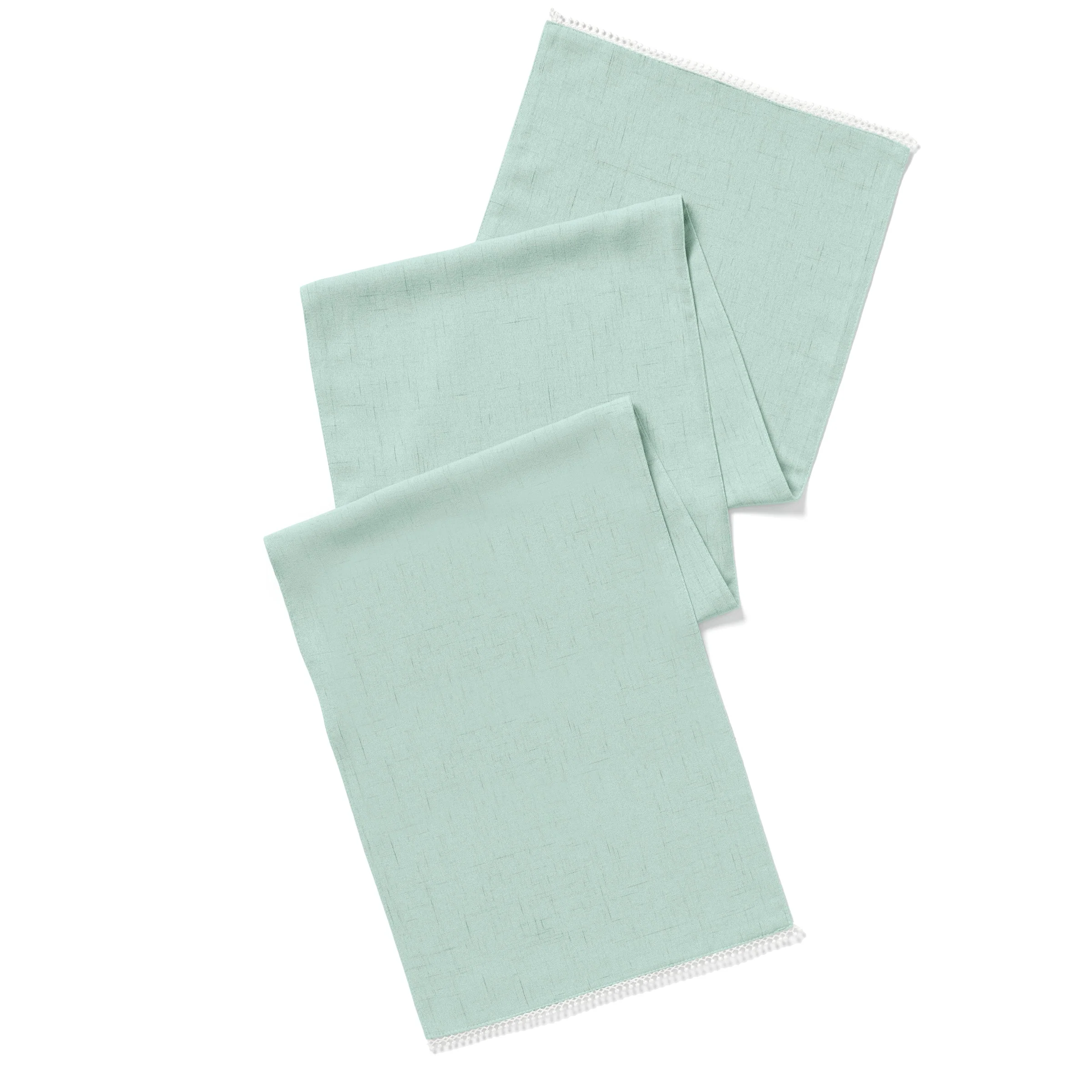 French Perle Ice Blue 14x70 Table Runner - Image 2