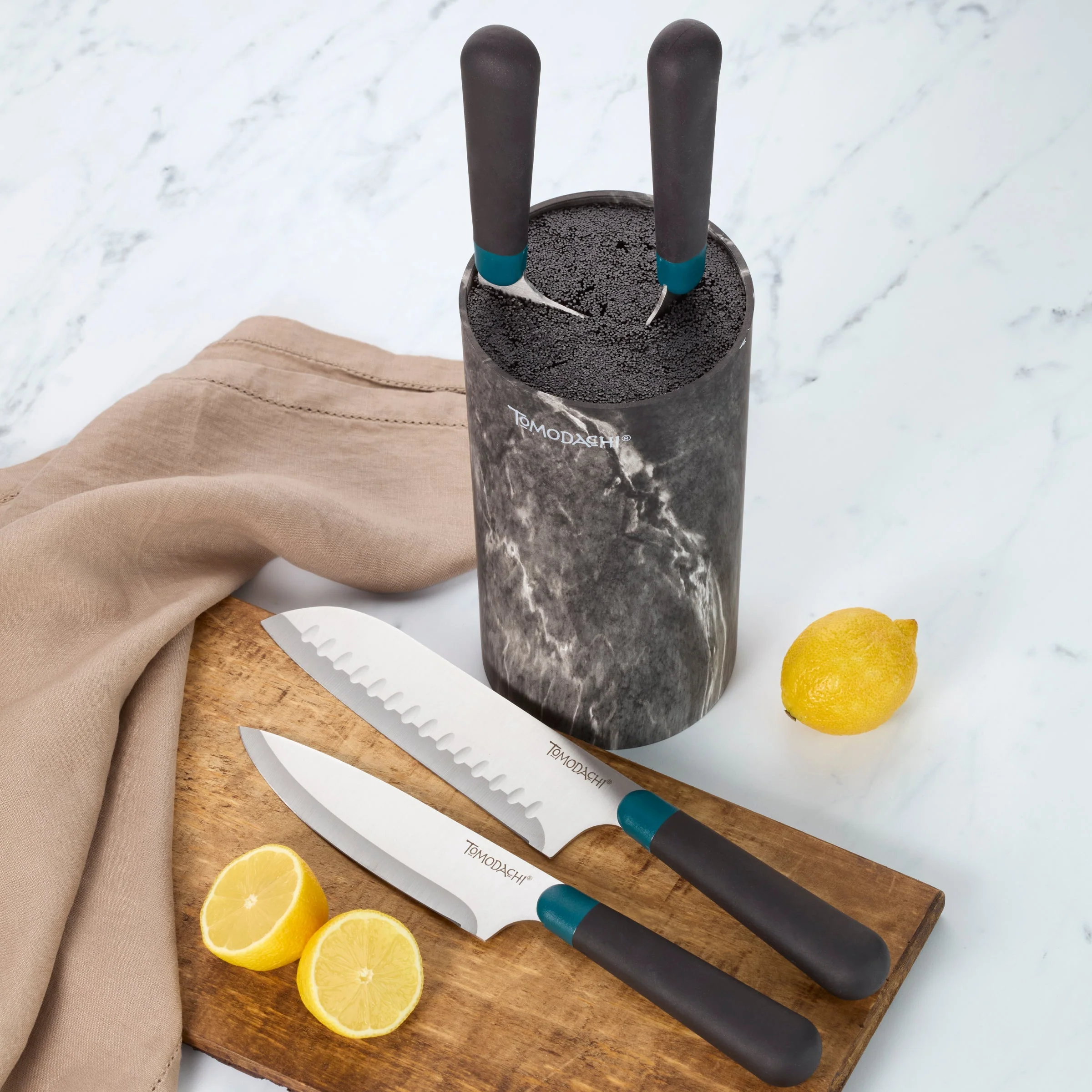 Keen Black Marble 5-Piece Bristle Cutlery Block Set - Image 4