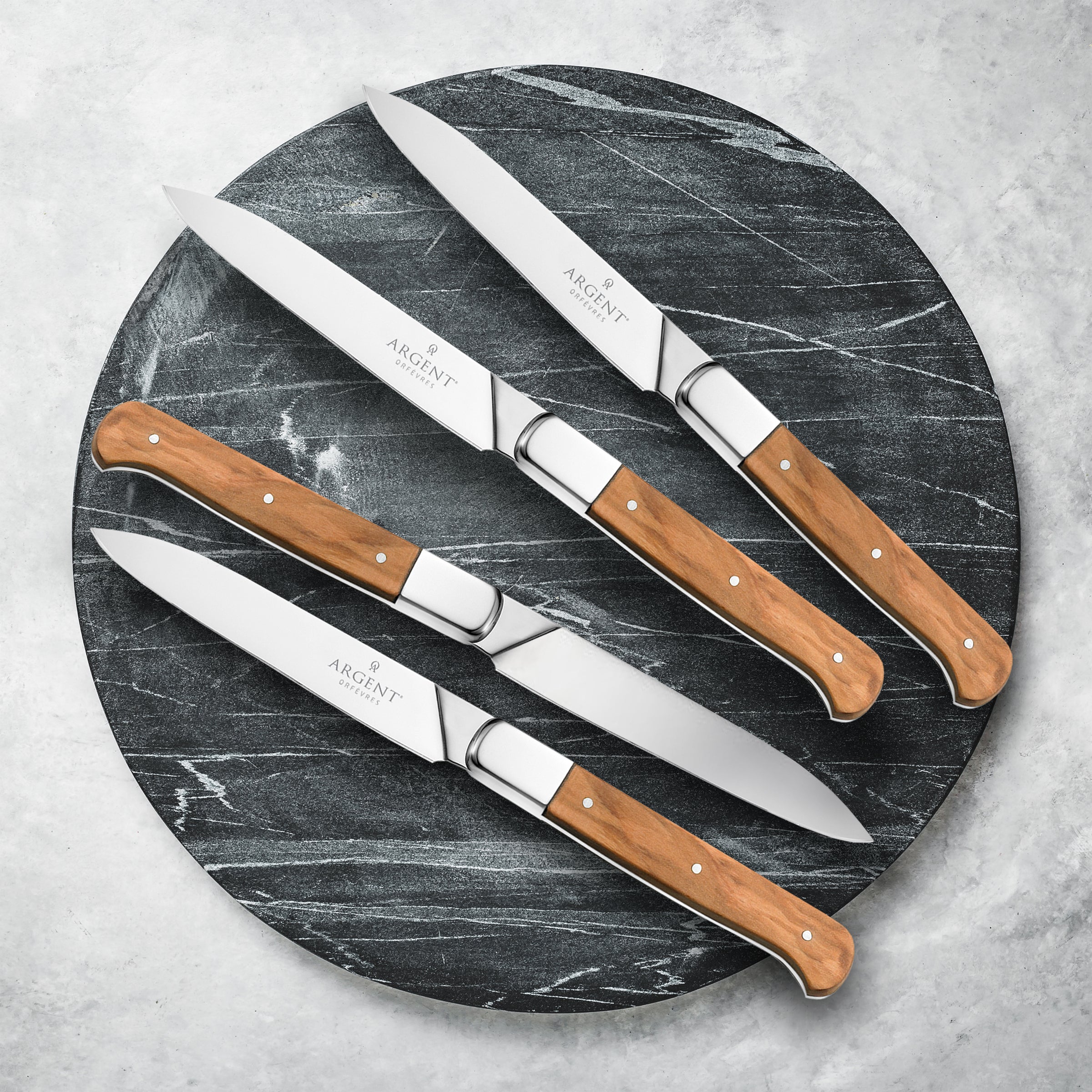 Argent Lynden Olive Wood Steak Knives, Set of 4 - Image 2