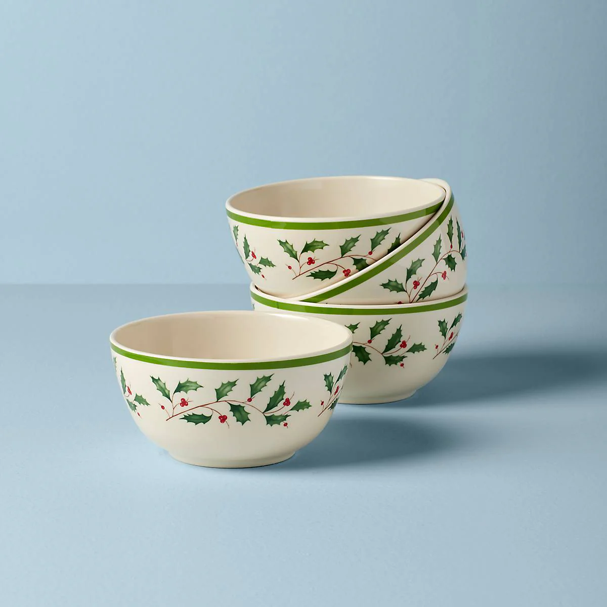 Holiday Melamine All-Purpose Bowls, Set of 4
