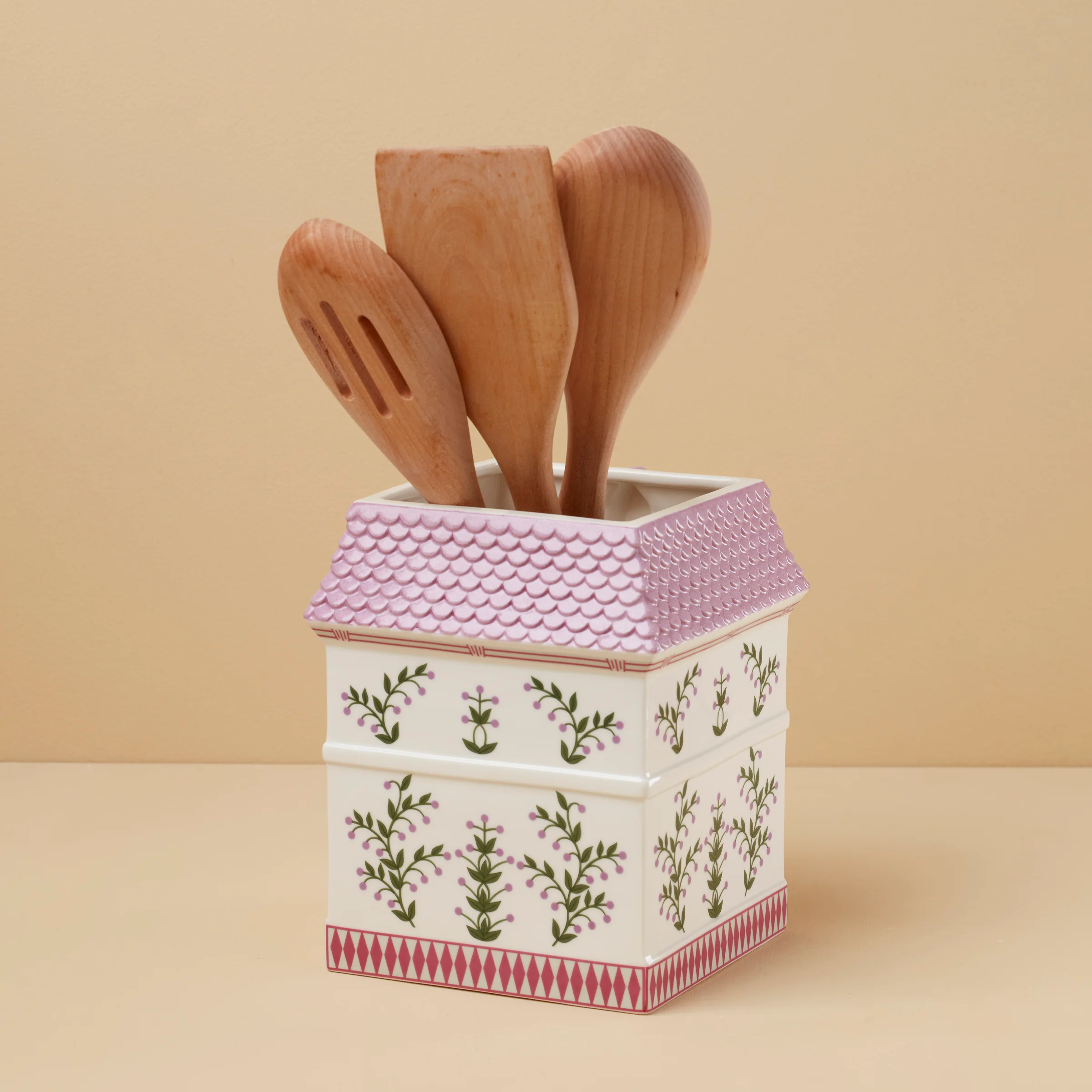 Lenox Spice Village Utensil Crock with Wood Utensils - Image 2