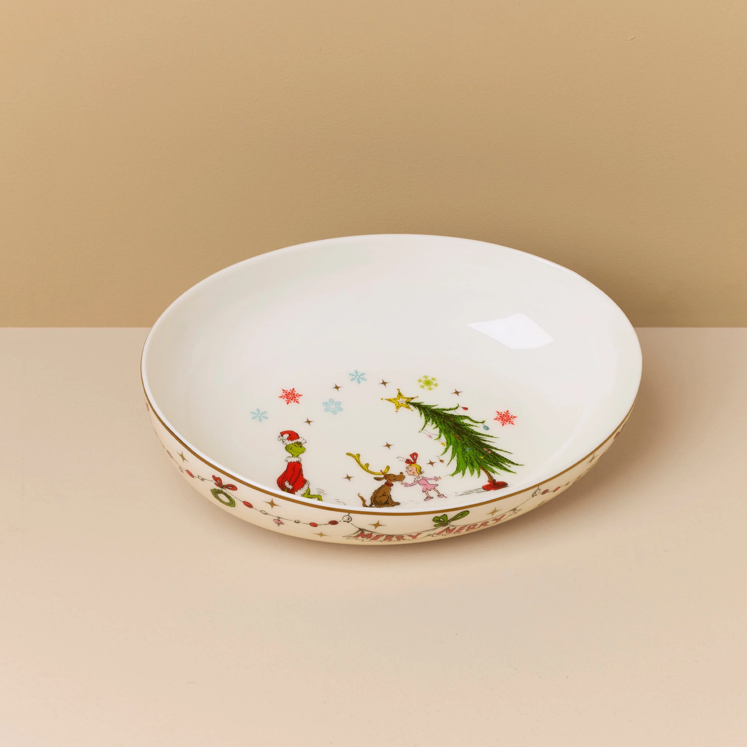 Merry Grinchmas Oval Serving Bowl