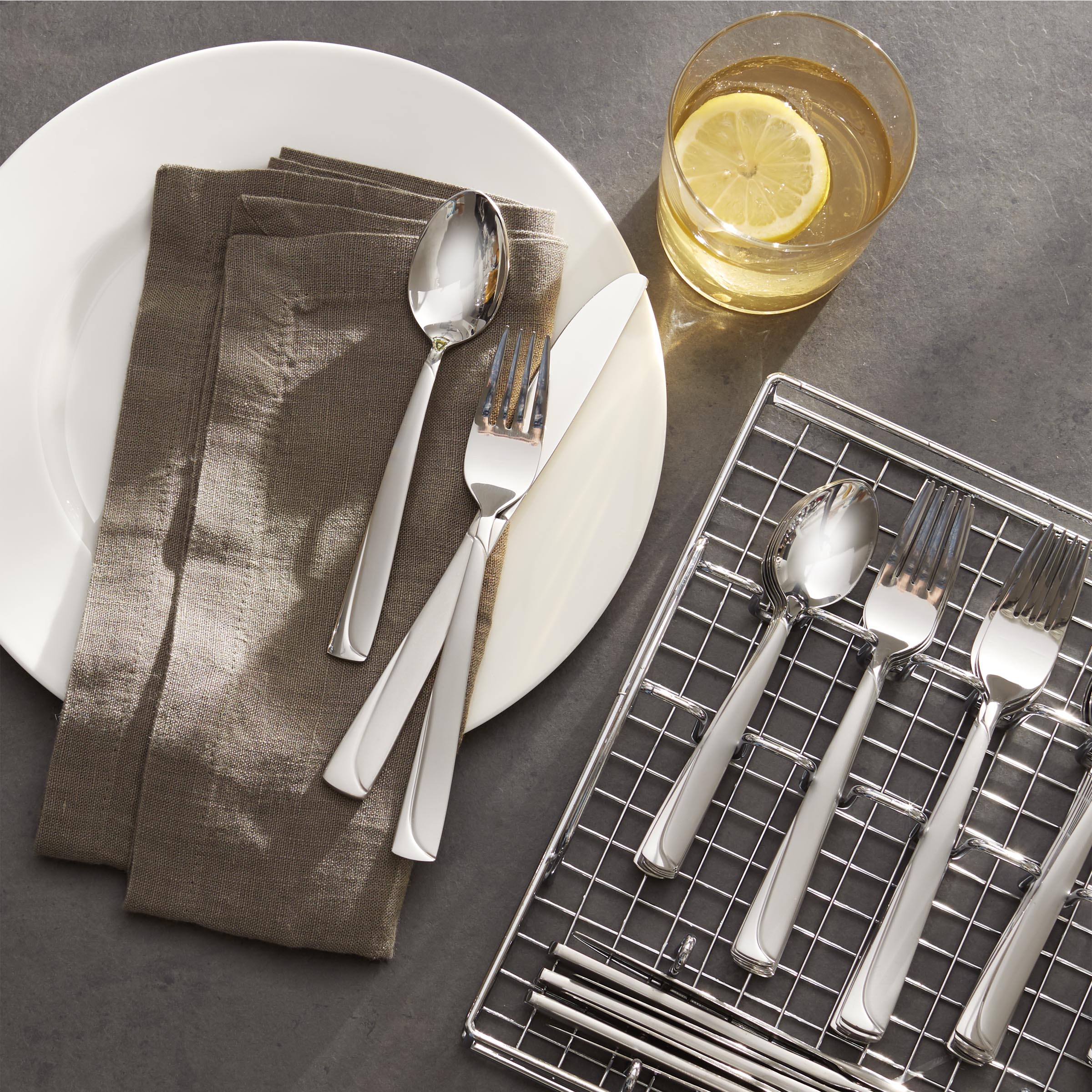Madeline 51-Piece Flatware Set with Caddy - Image 2