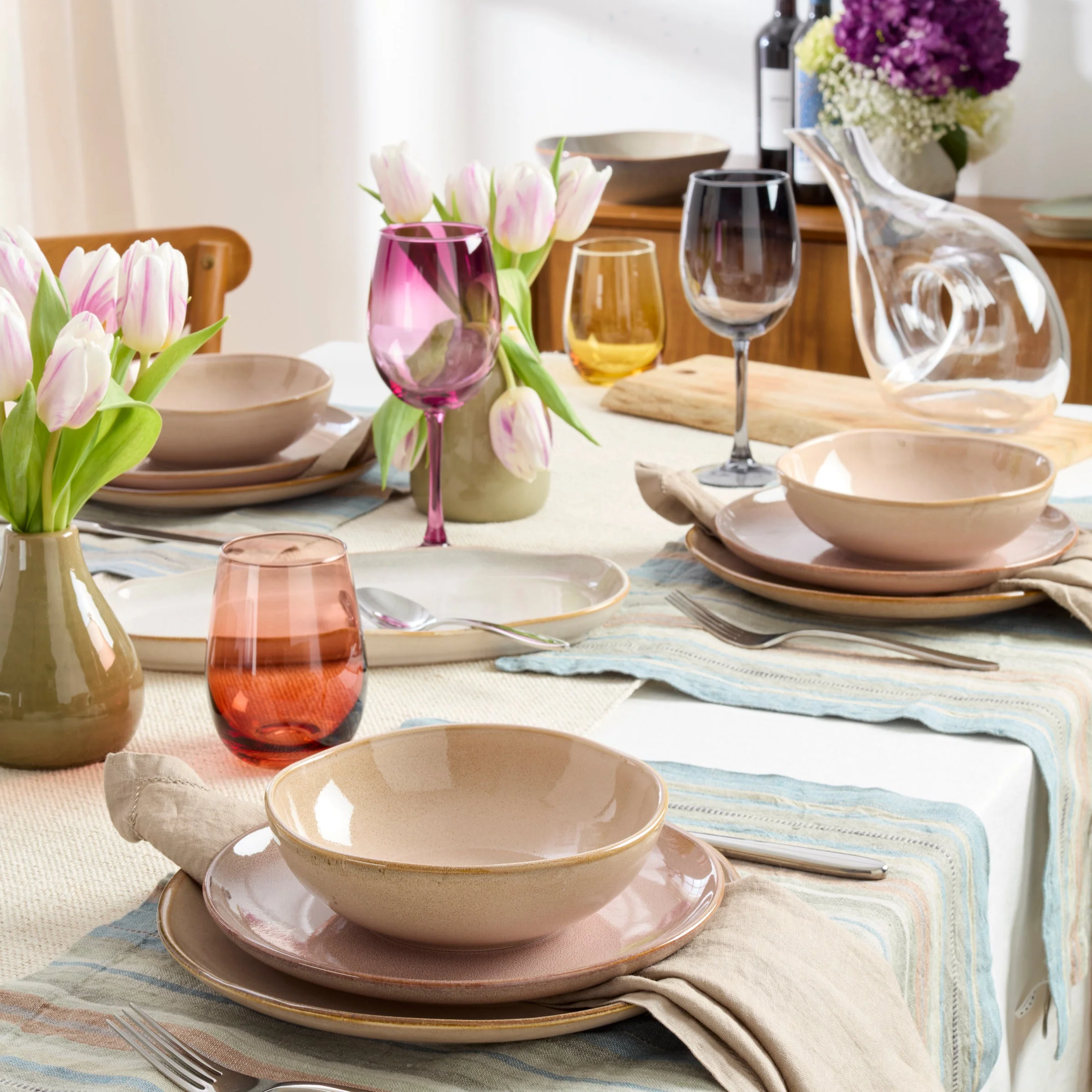 Organic Shades Clay 12-Piece Dinnerware Set - Image 2