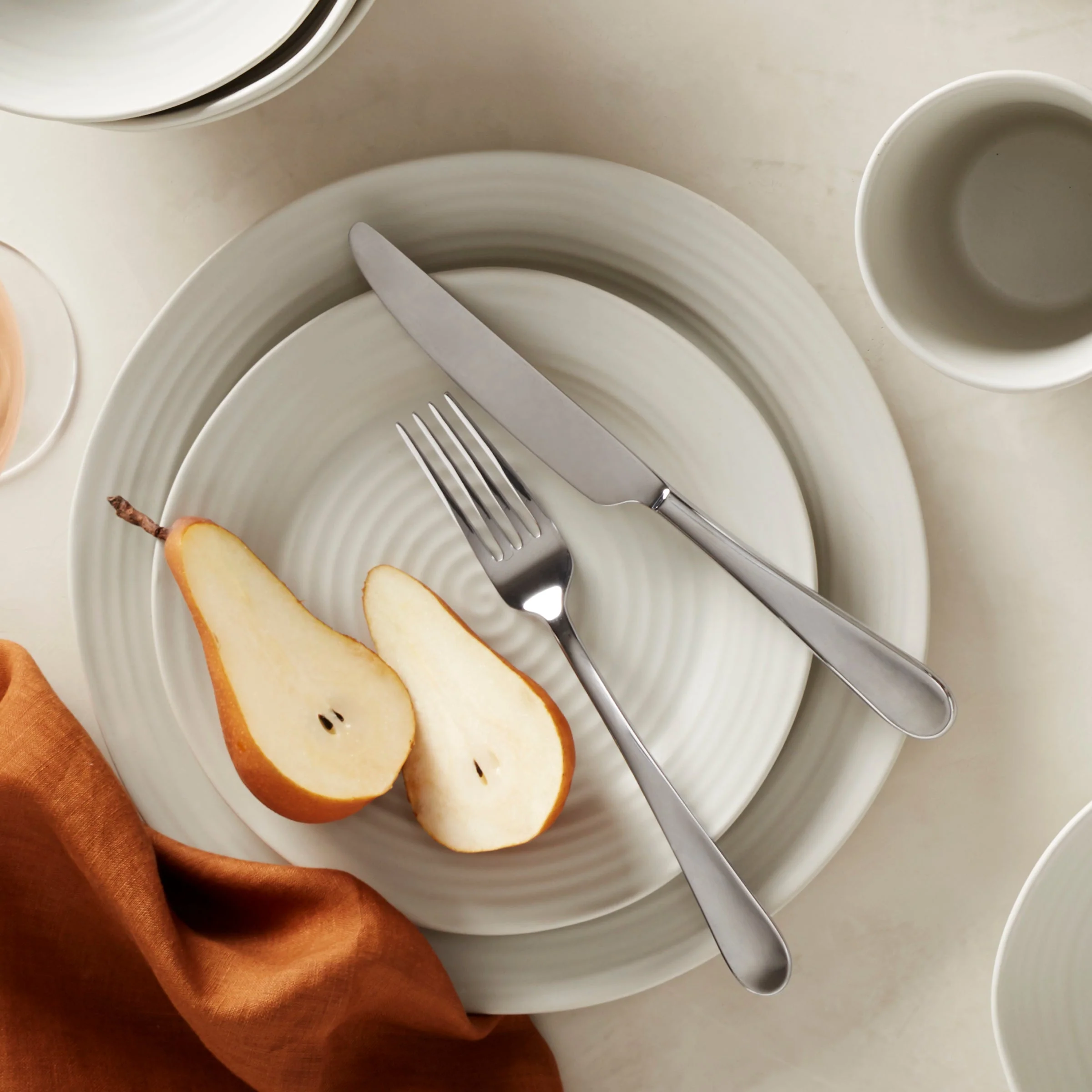 Ridge White 12-Piece Dinnerware Set - Image 10