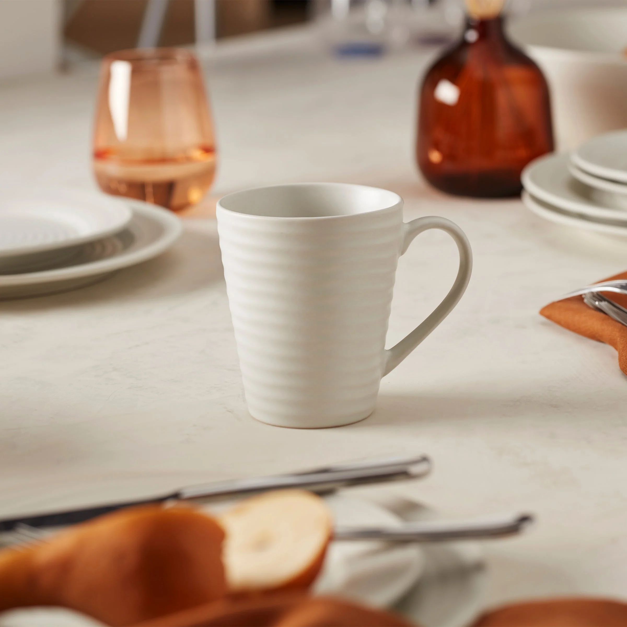 Ridge White 12-Piece Dinnerware Set - Image 14