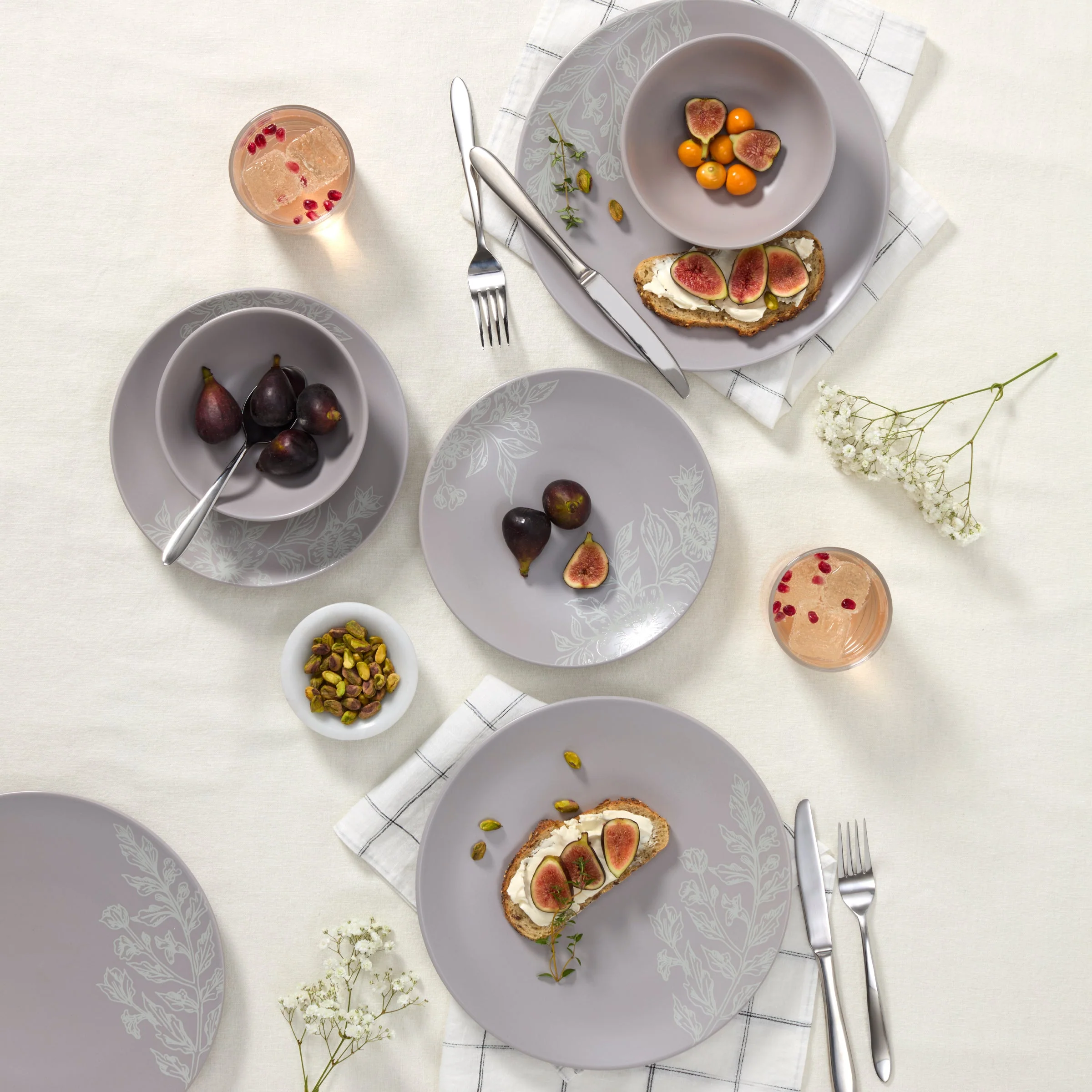 Roseto Pumice 12-Piece Dinnerware Set - Image 3