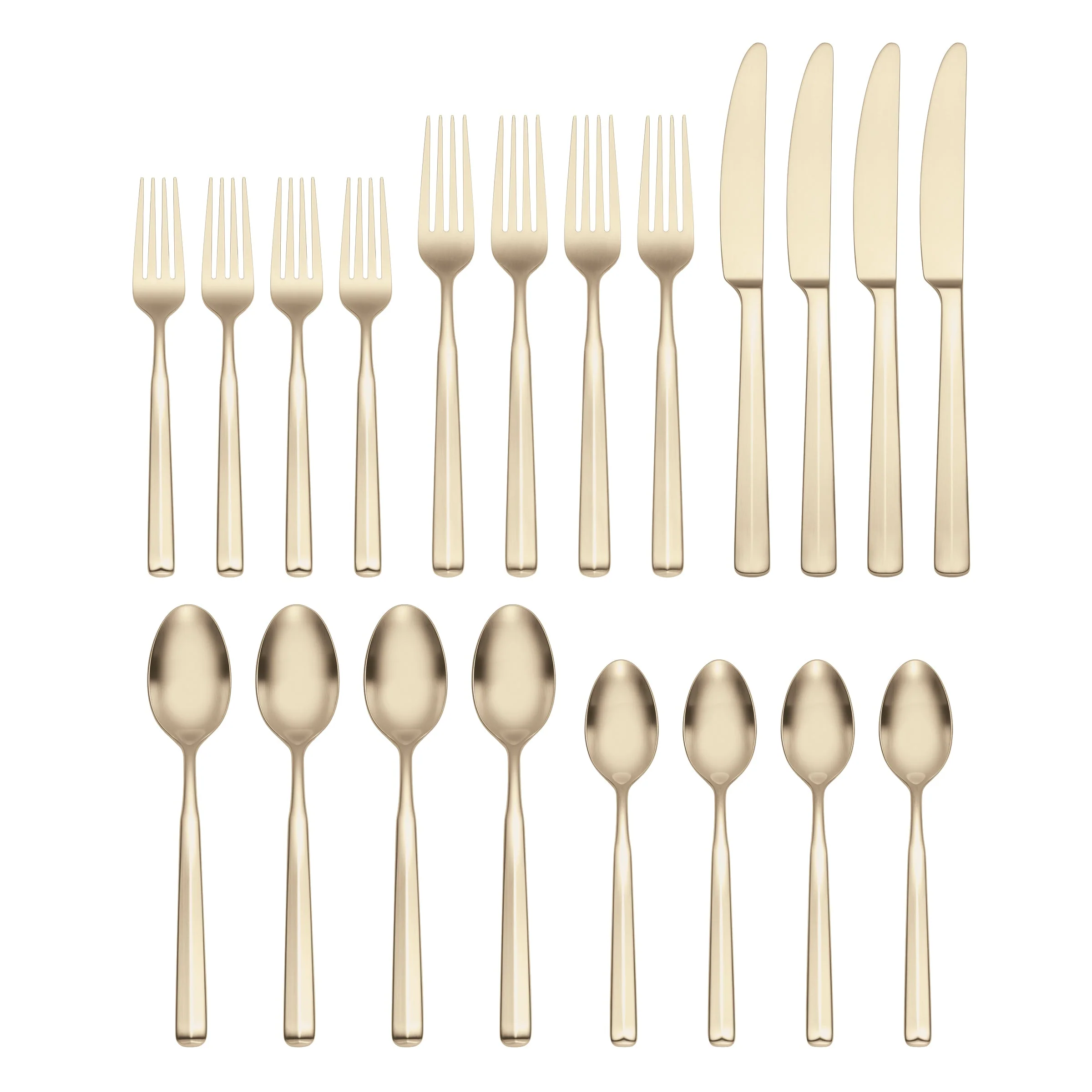 Ryder Champagne Satin 20-Piece Flatware Set - Image 3