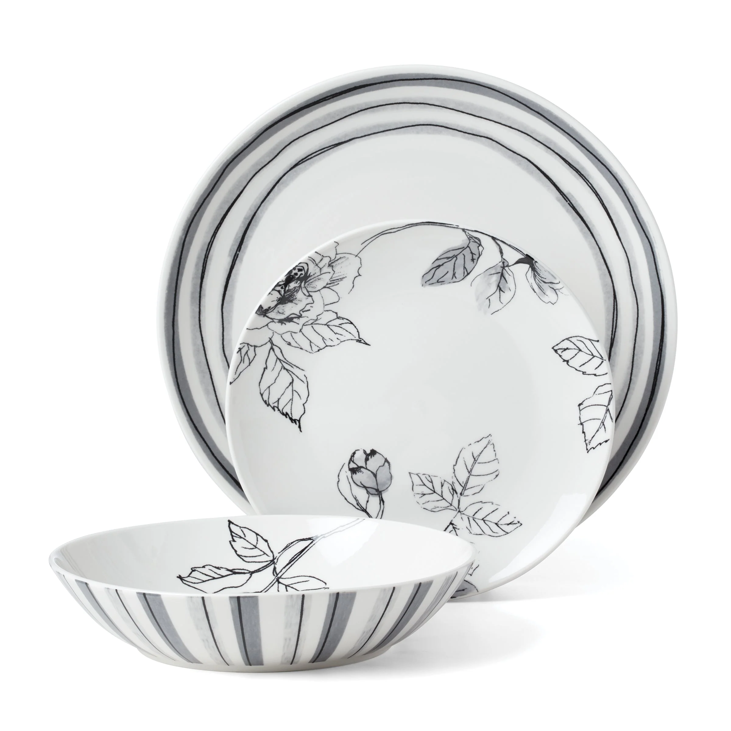 Sketchbook 12-Piece Dinnerware Set - Image 8