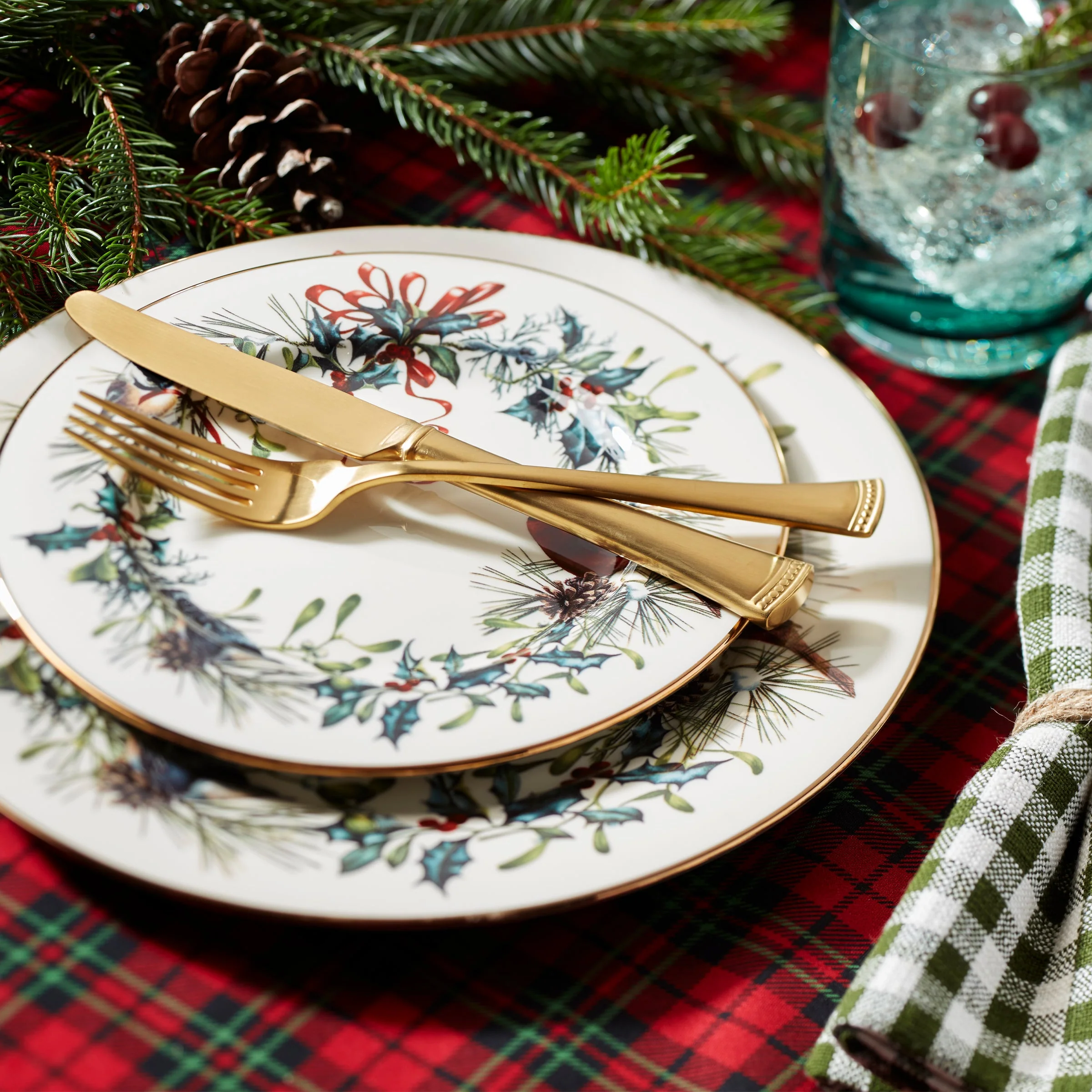 Portola Gold Satin 20-Piece Flatware Set - Image 18