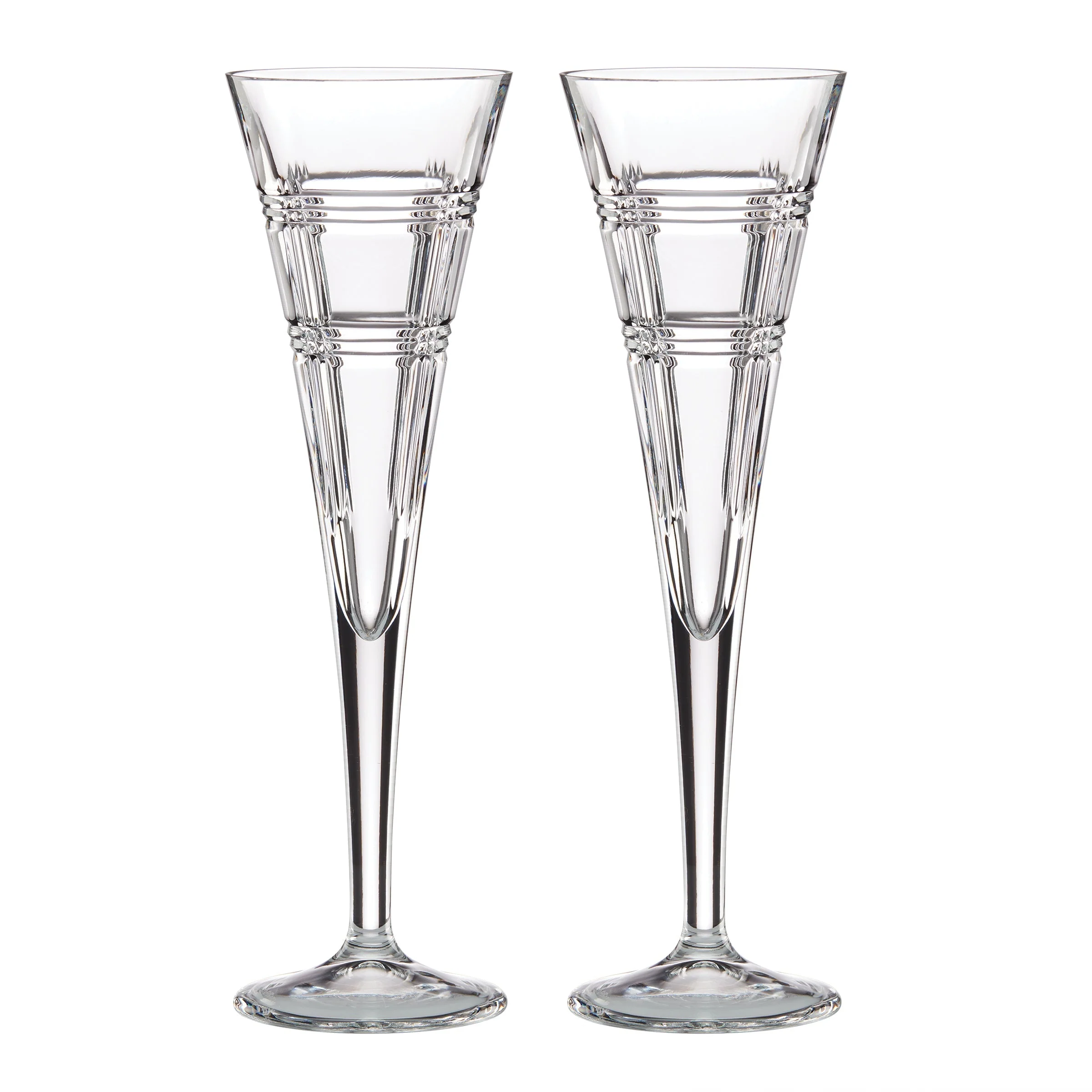 Hudson Crystal Toasting Flutes, Set of 2