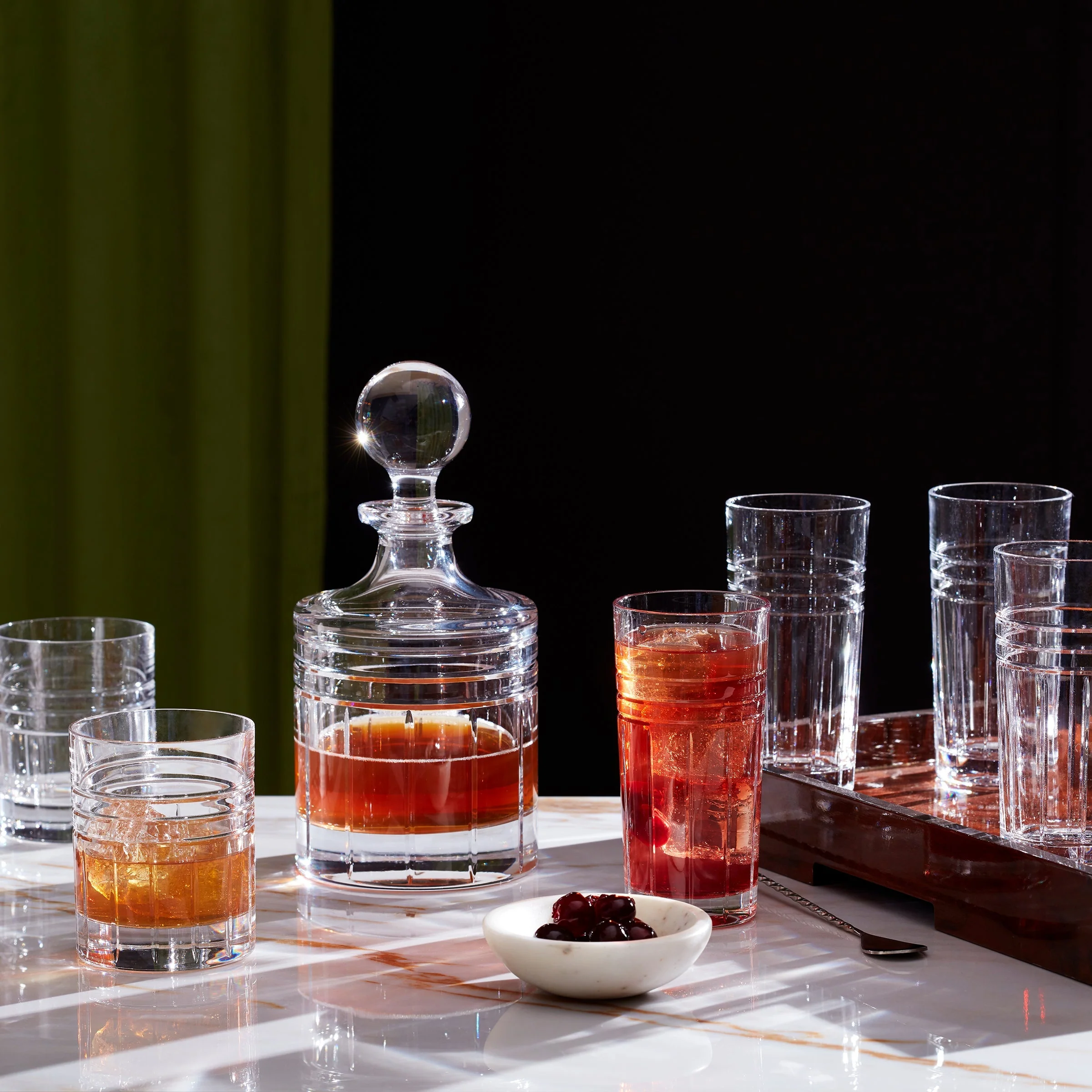 Tempo Crystal Double Old Fashion Glasses, Set of 4 - Image 3
