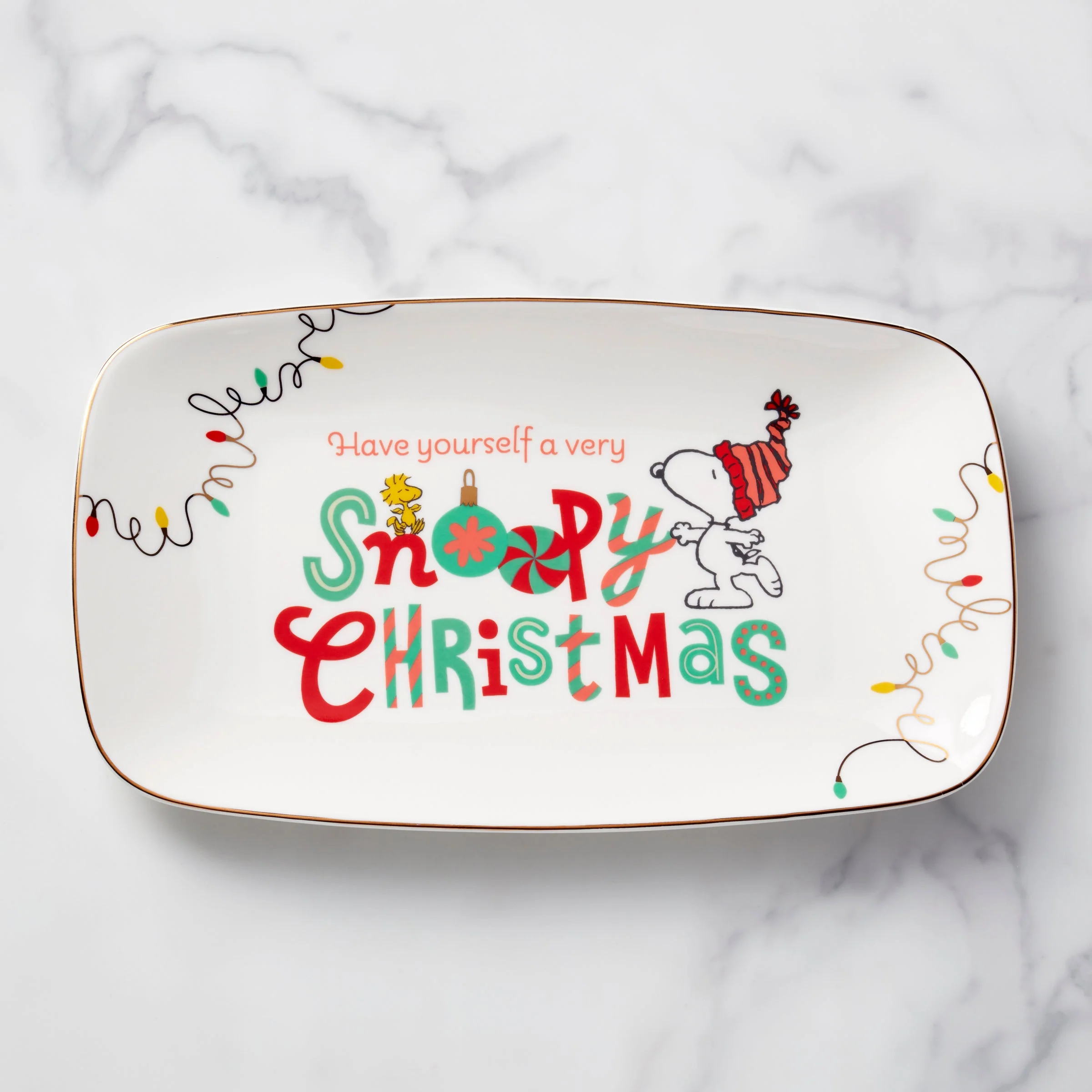 Snoopy Christmas Hors d'Oeuvre Tray