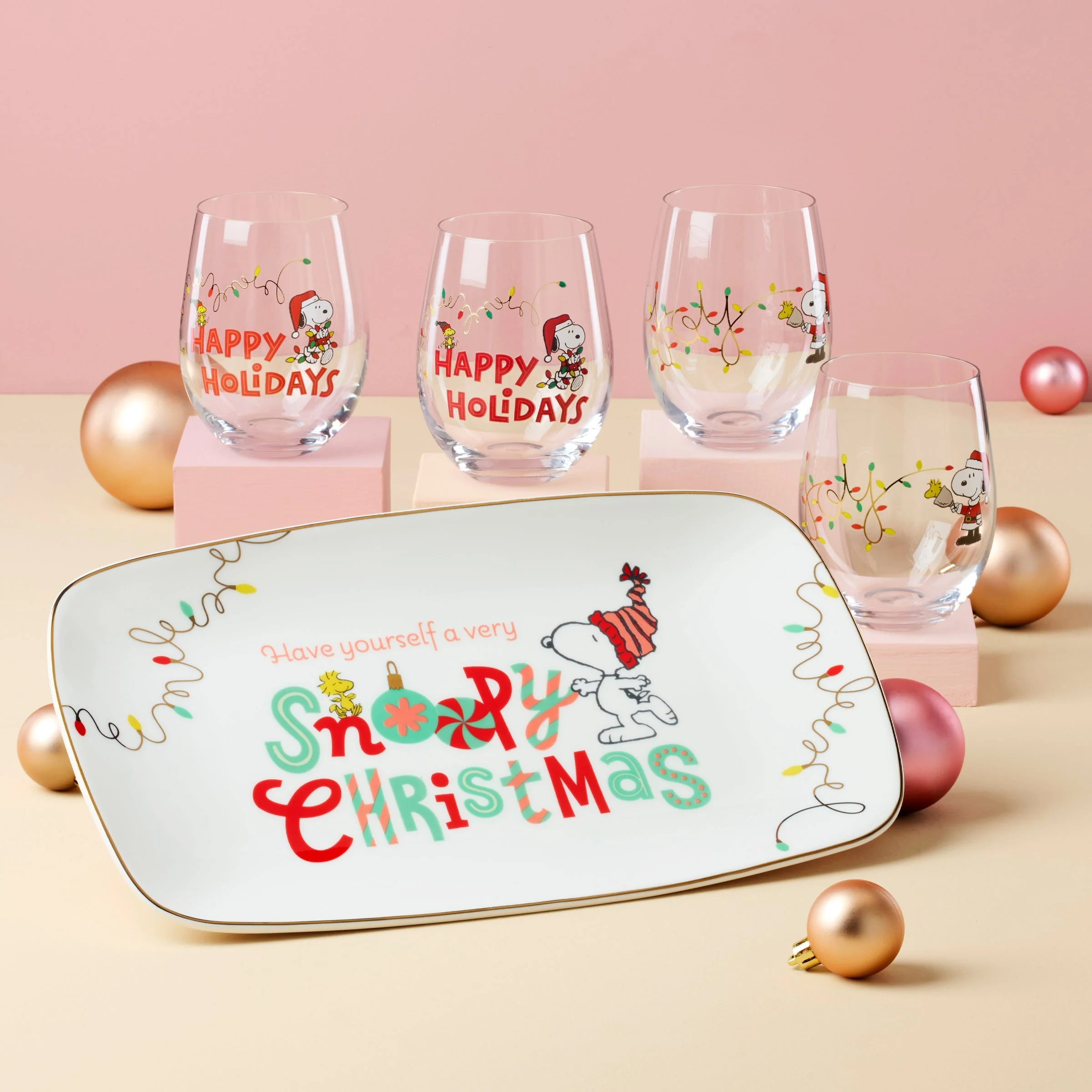 Snoopy Christmas Hors d'Oeuvre Tray - Image 3