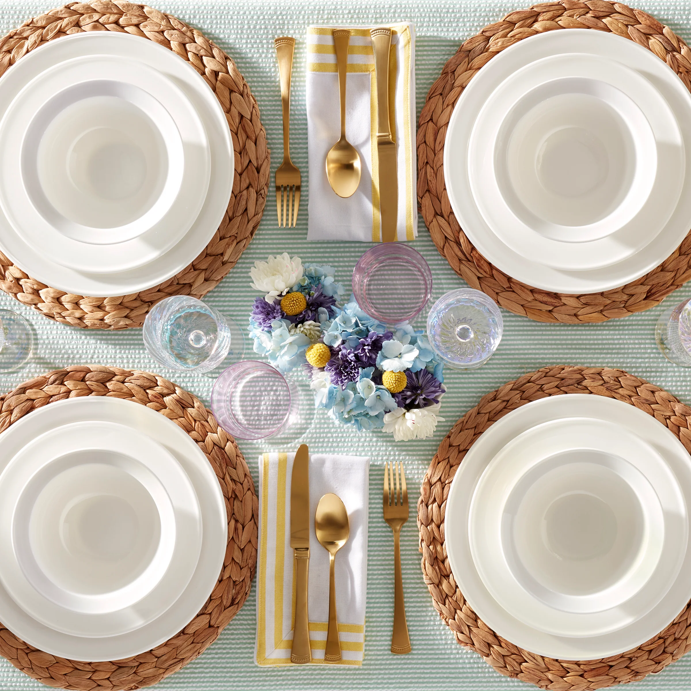 Portola Gold Satin 20-Piece Flatware Set - Image 3