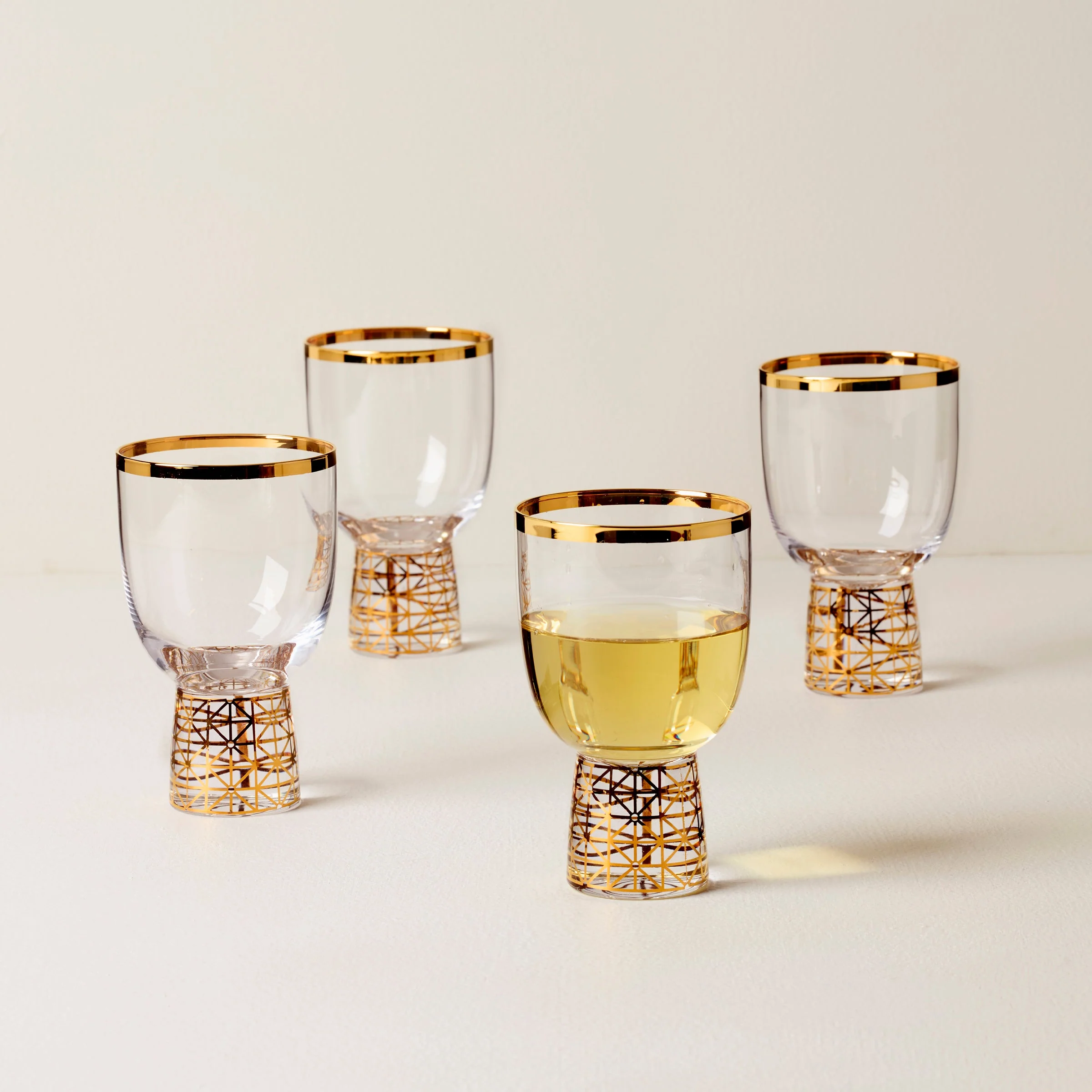 Tuscany Classics Gold Frost Wine Glasses, Set of 4 - Image 2