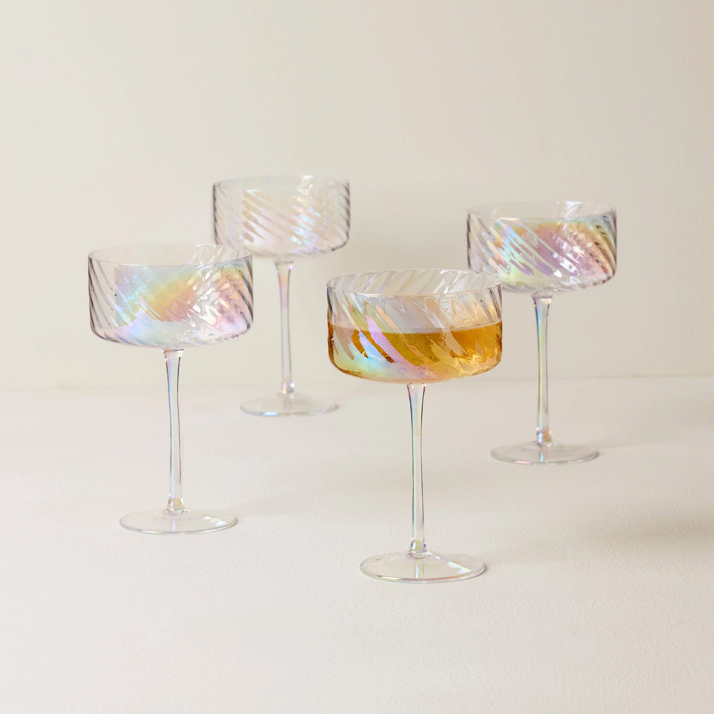 Tuscany Classics Iridescent Coupe Glasses, Set of 4 - Image 2