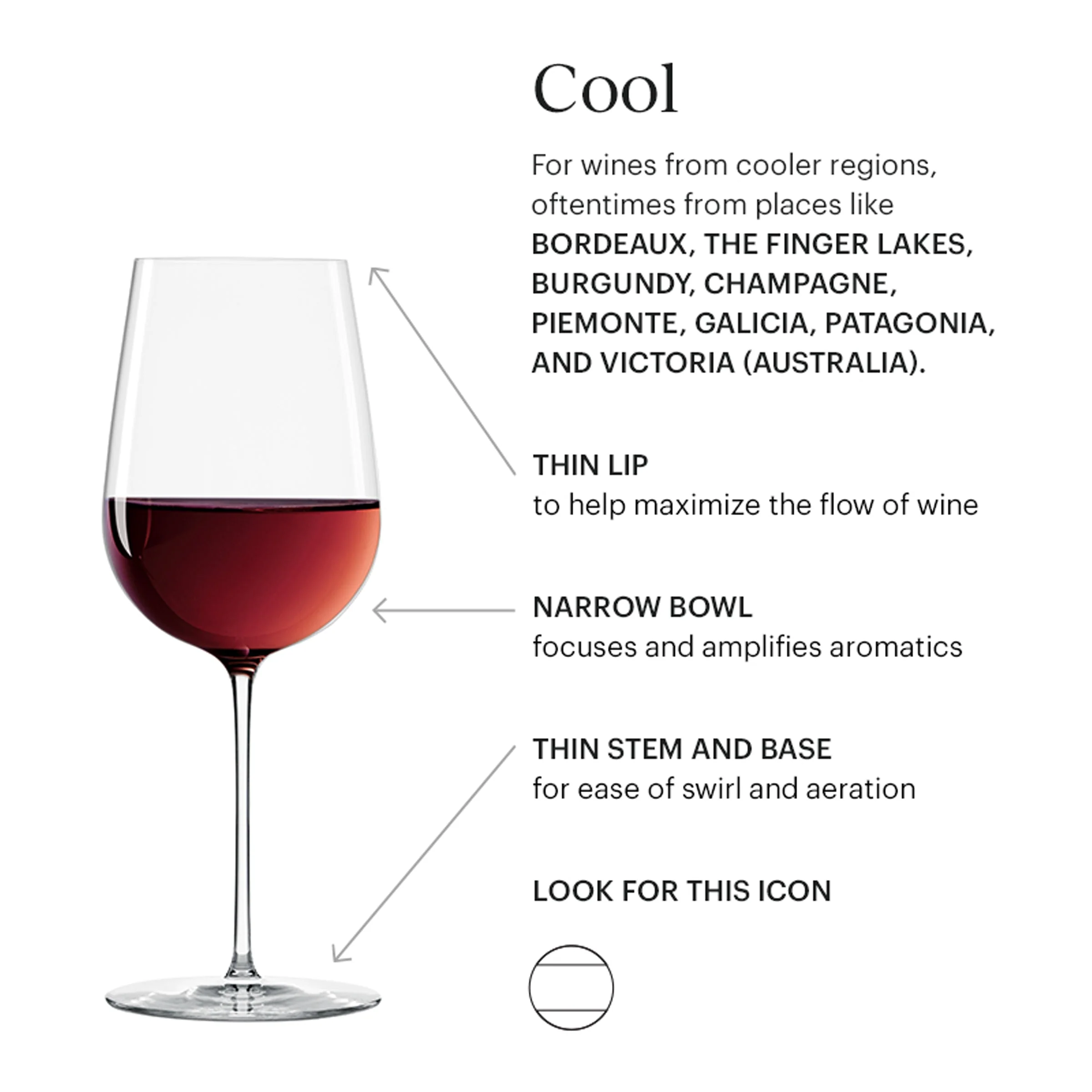 Tuscany Signature Series Warm & Cool Region Wine Glasses, Set of 2 - Image 4