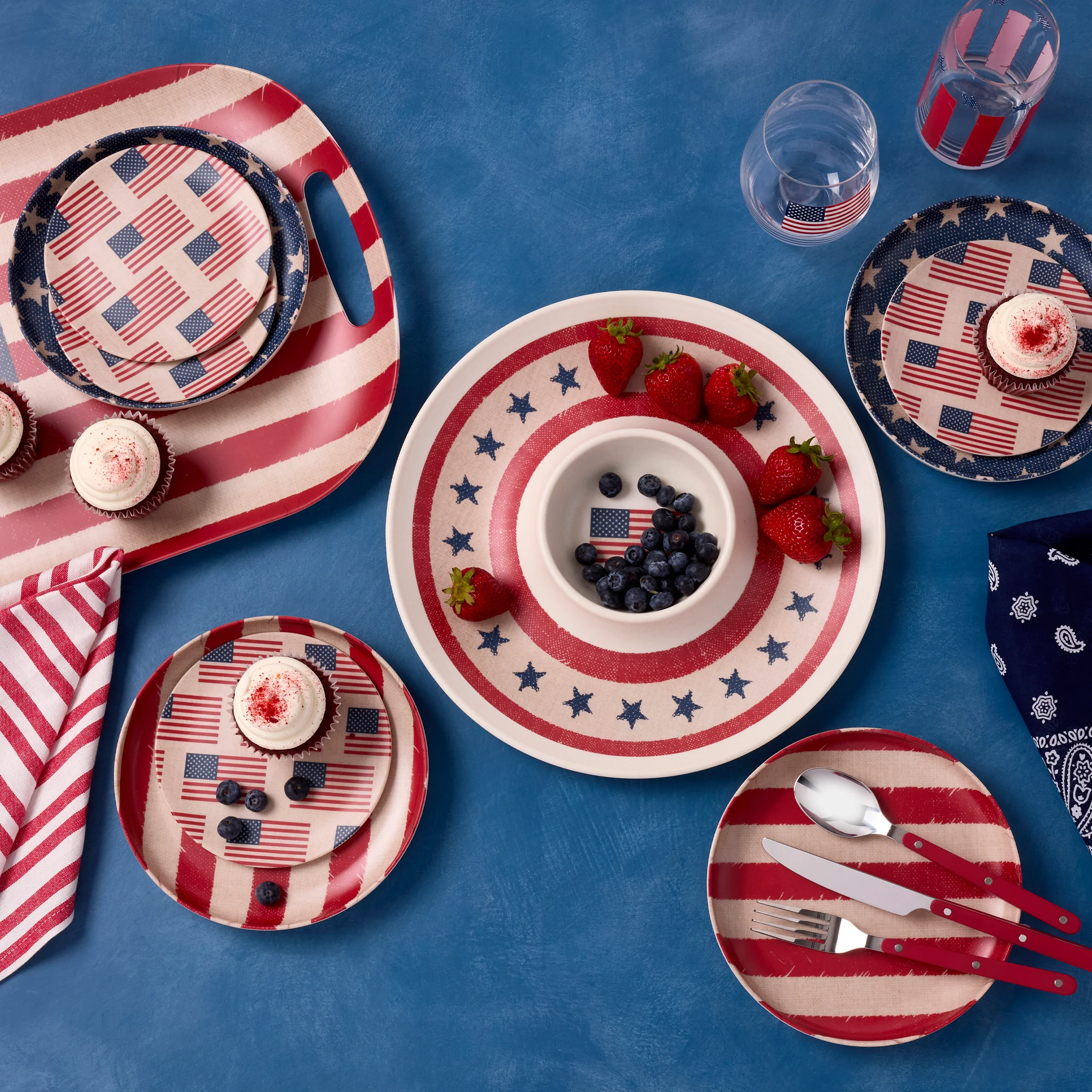 Vintage Americana Tidbit Plates - Set Of 4 - Image 2